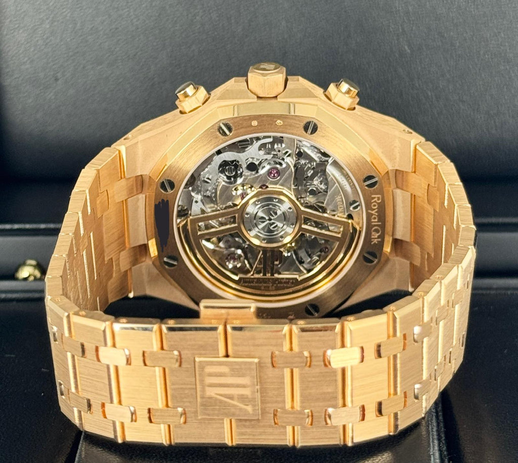 Audemars Piguet Royal Oak Chronograph Roségold 18k Blaues Zifferblatt Neu 2024
