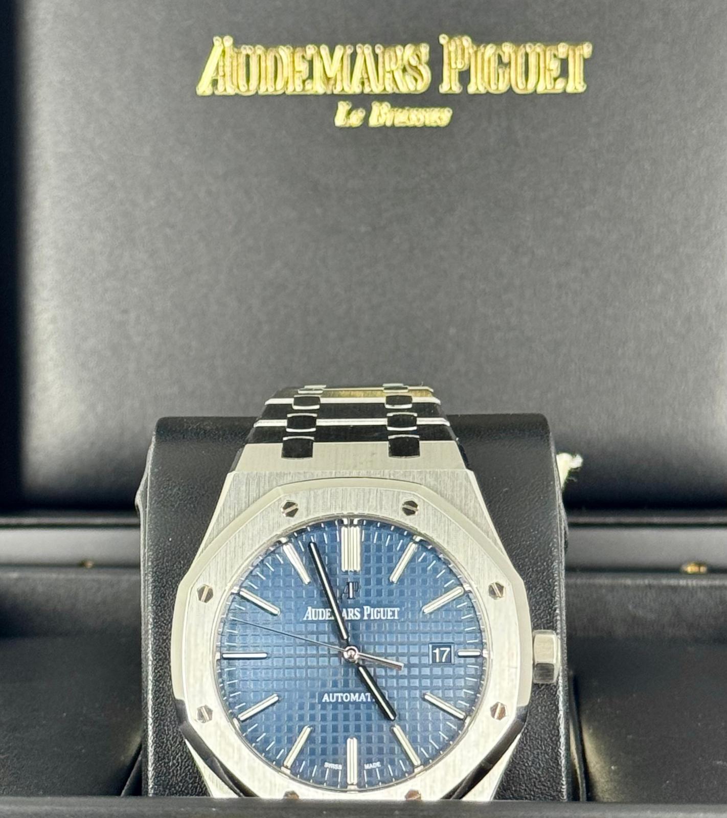 Royal Oak Automatik 2016 Full Set | Blaues Zifferblatt | 15400ST.OO.1220ST.03