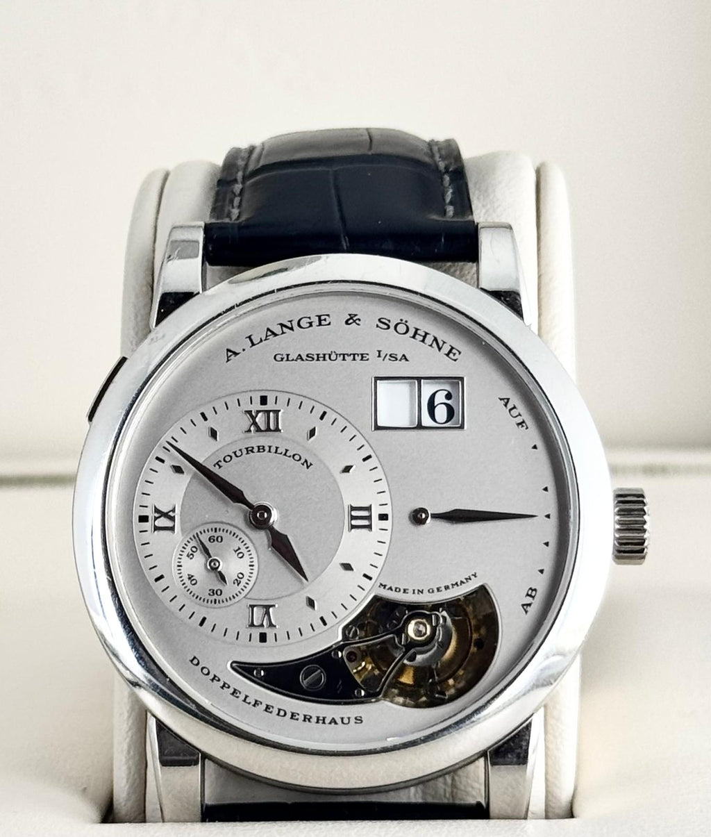 Lange 1 Tourbillon Komplettset, erste Kaufrechnung, unpoliert, PT950, limitiert auf 150 Stück