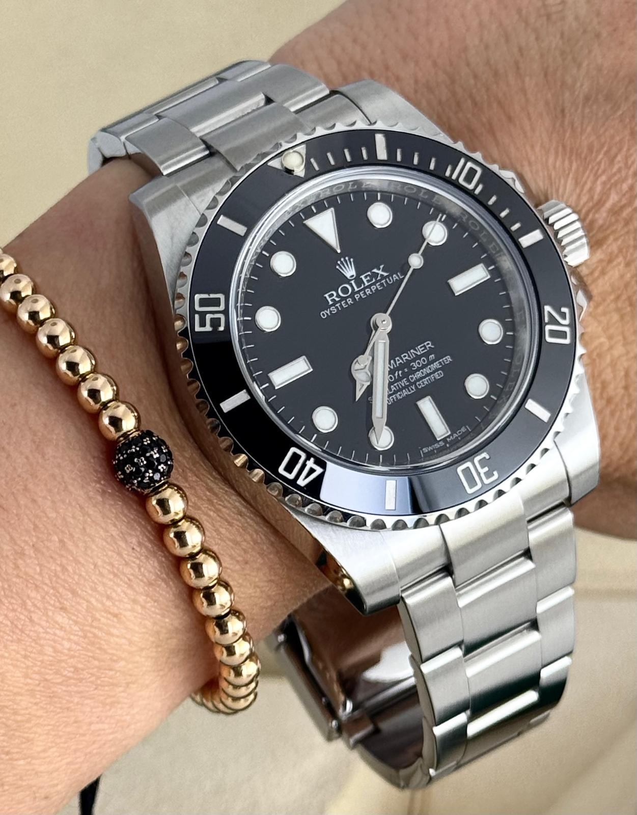 Submariner (No Date) zertifiziert, 2014, Box und Papiere, wie neu