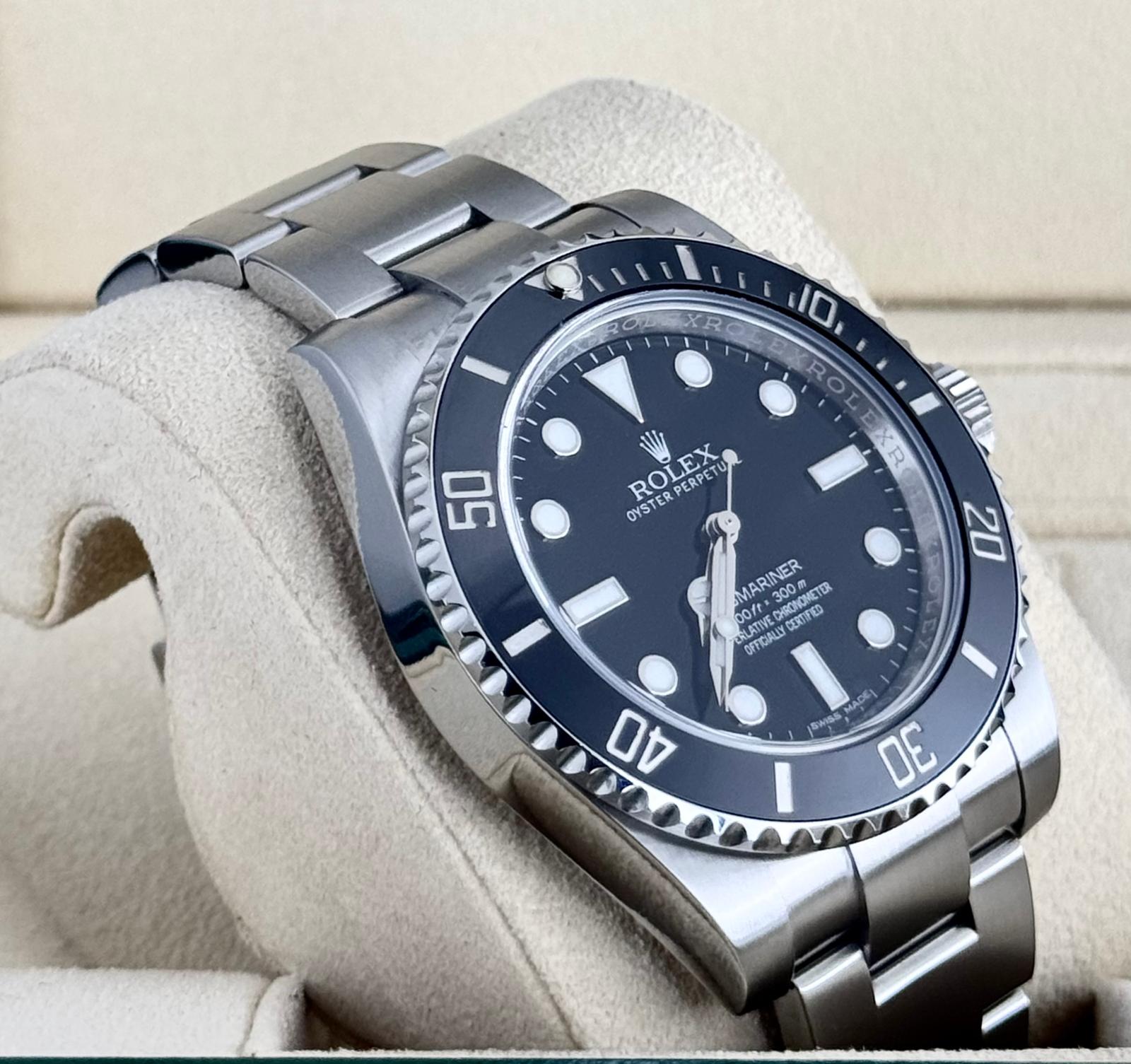 Submariner (No Date) zertifiziert, 2014, Box und Papiere, wie neu