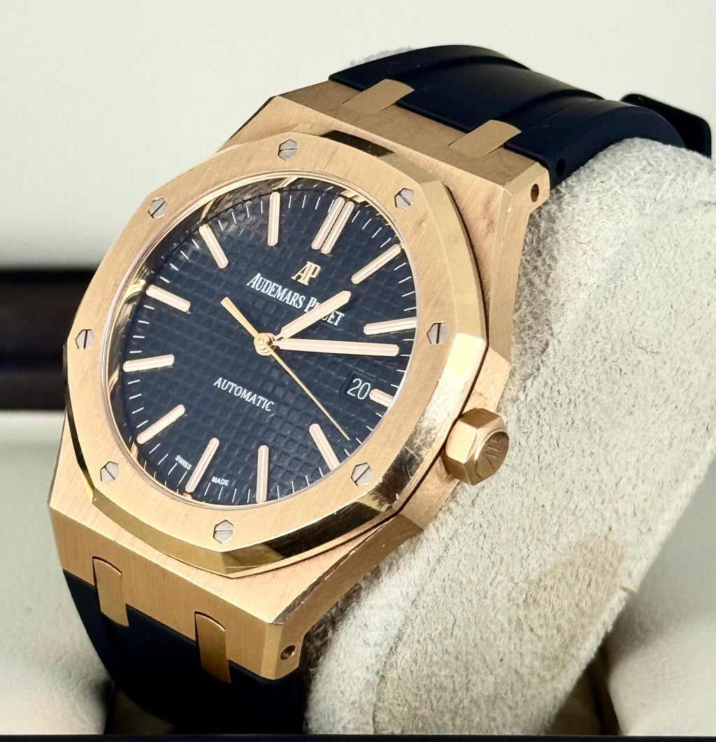 Royal Oak Automatik 41 mm aus Roségold mit Box, nie poliert