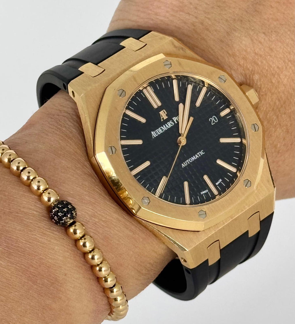 Royal Oak Automatik 41 mm aus Roségold mit Box, nie poliert