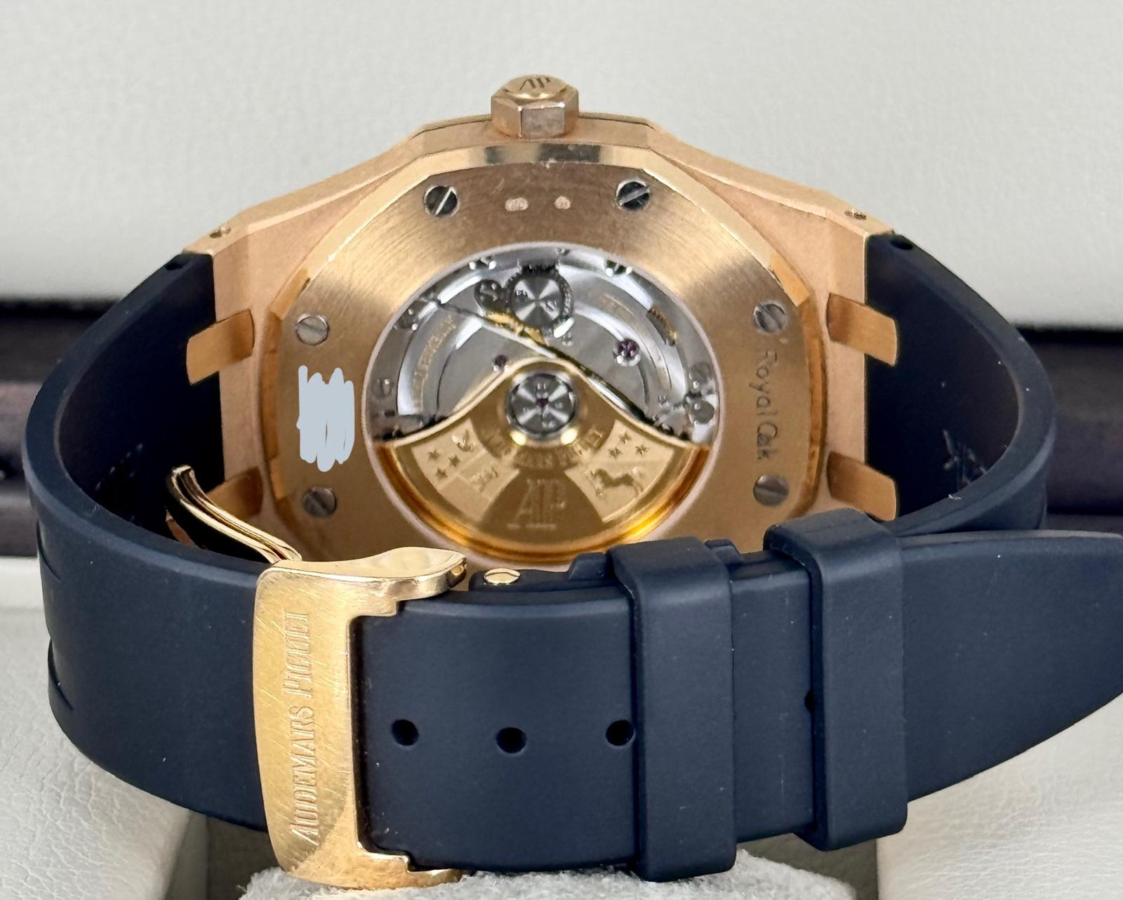 Royal Oak Automatik 41 mm aus Roségold mit Box, nie poliert