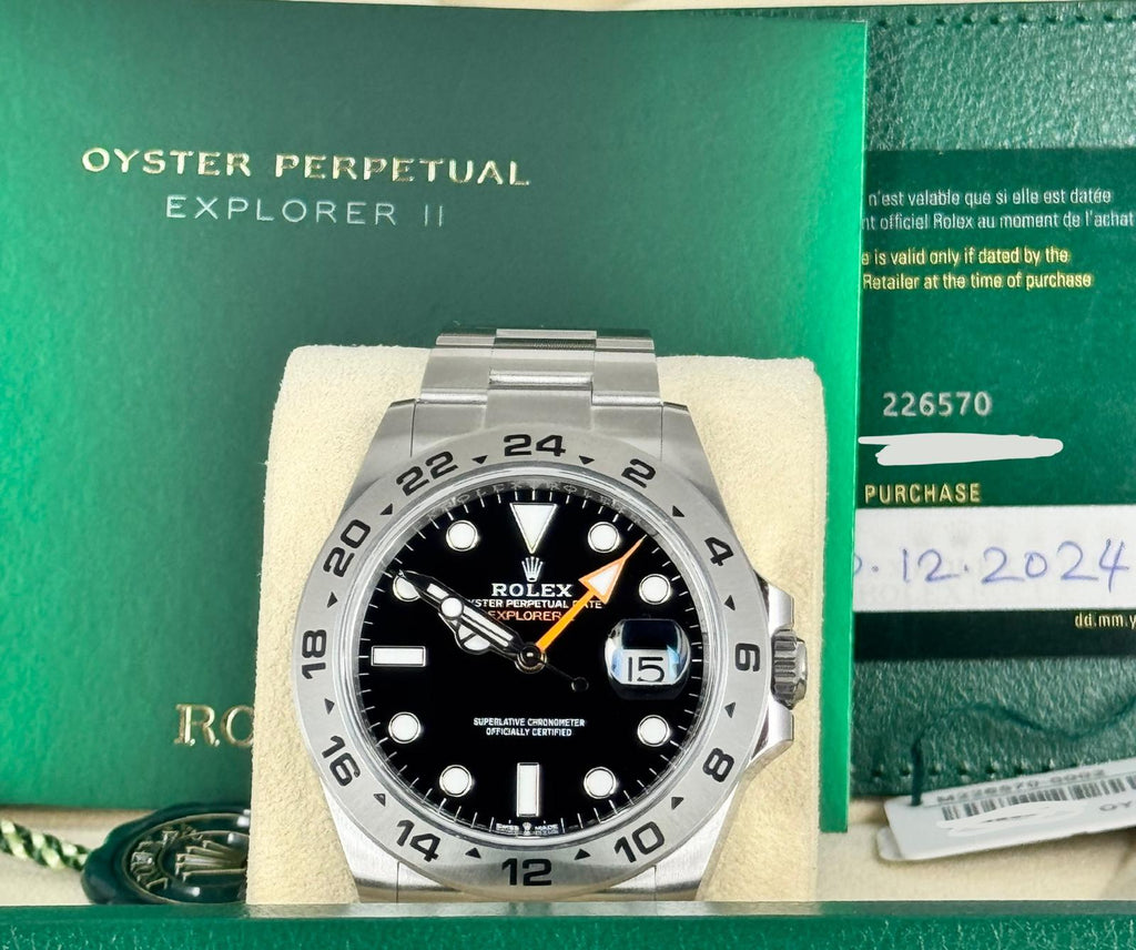 Explorer II Schwarzes Zifferblatt NEU