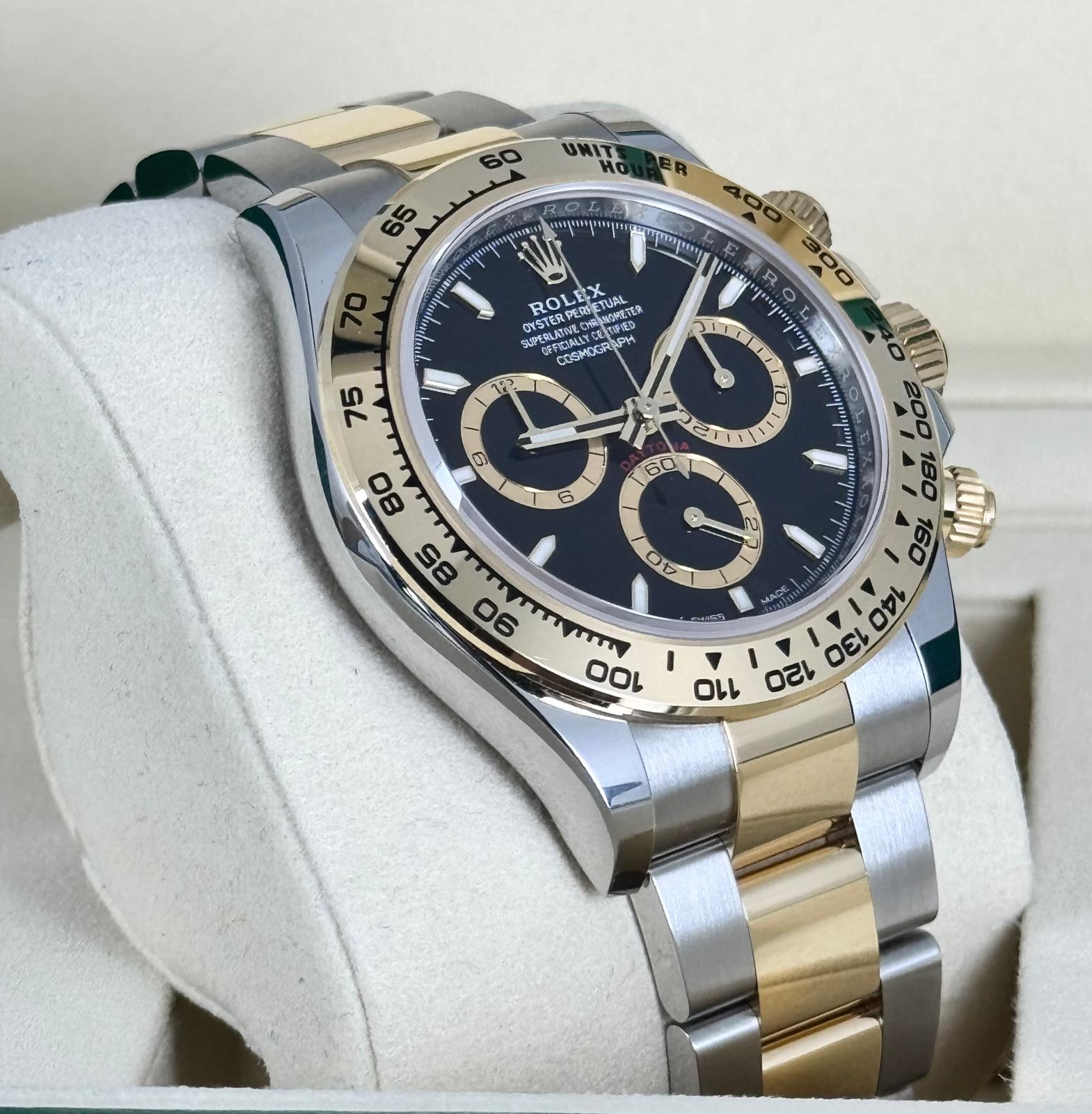 Daytona Stahl und Gold 18K NEU Komplettset
