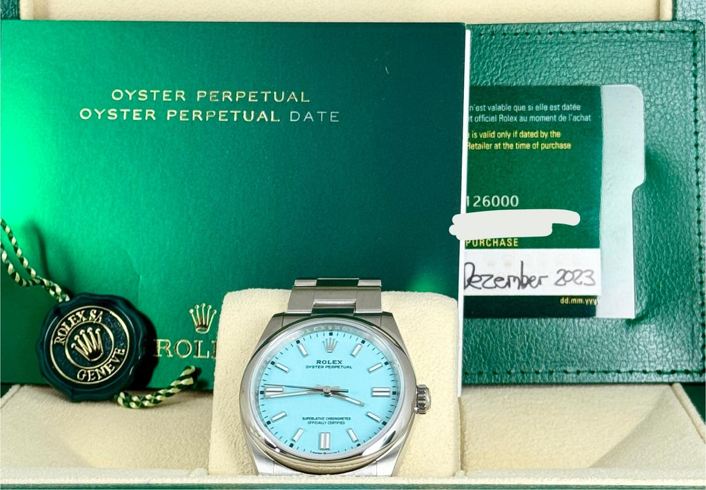 Oyster Perpetual 36 Tiffany NEU Komplettset