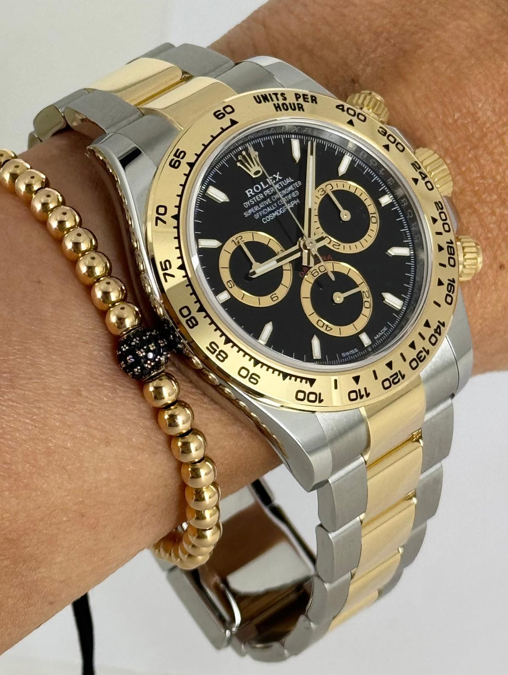Daytona Stahl und Gold 18K NEU Komplettset