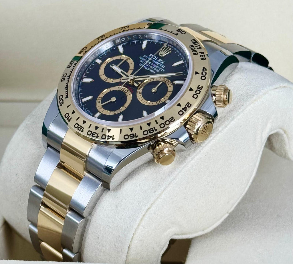 Daytona Stahl und Gold 18K NEU Komplettset