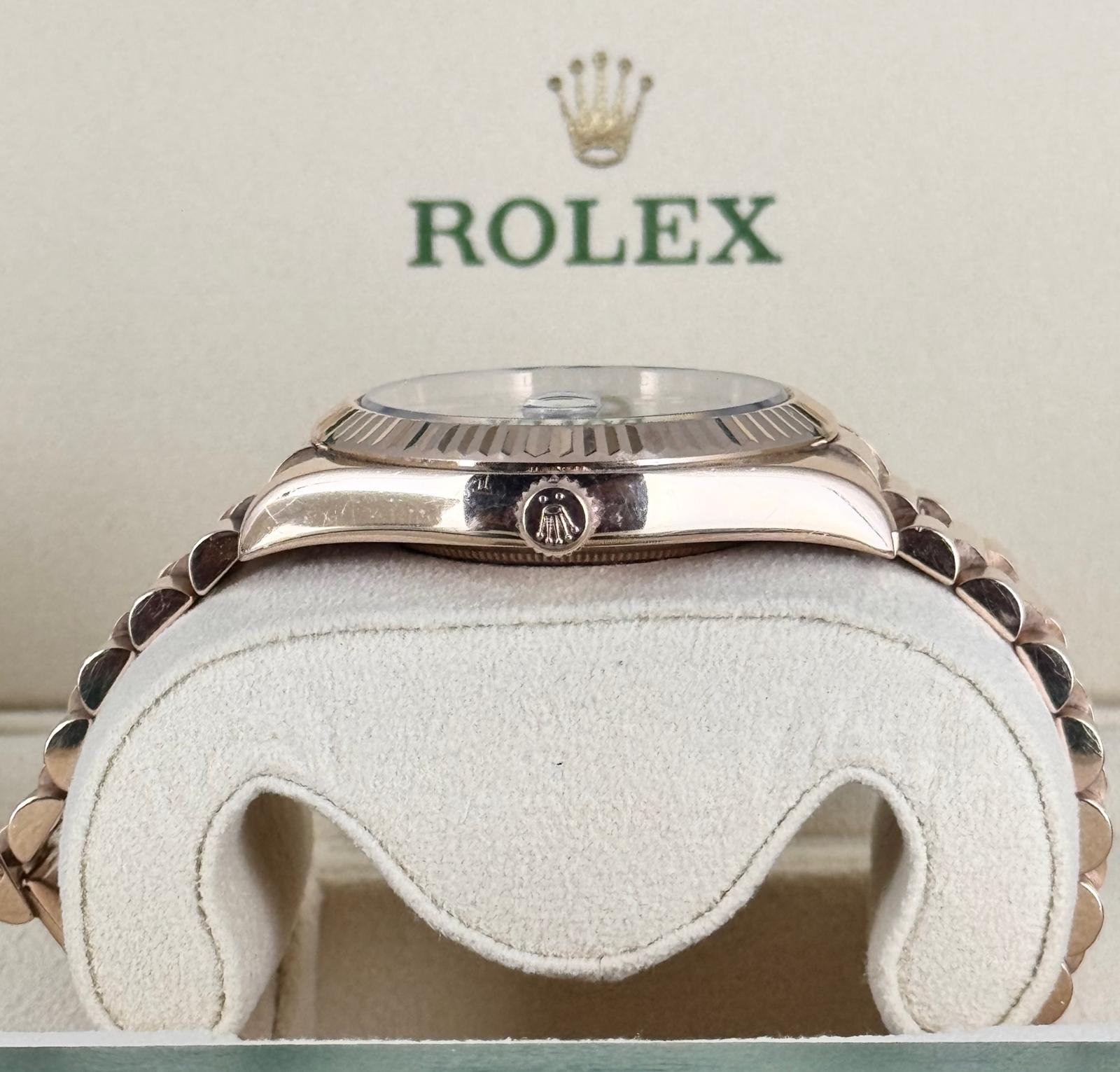 Rolex Day-Date II 41 mm Roségold Schokoladen-Zifferblatt 2015 Komplettset