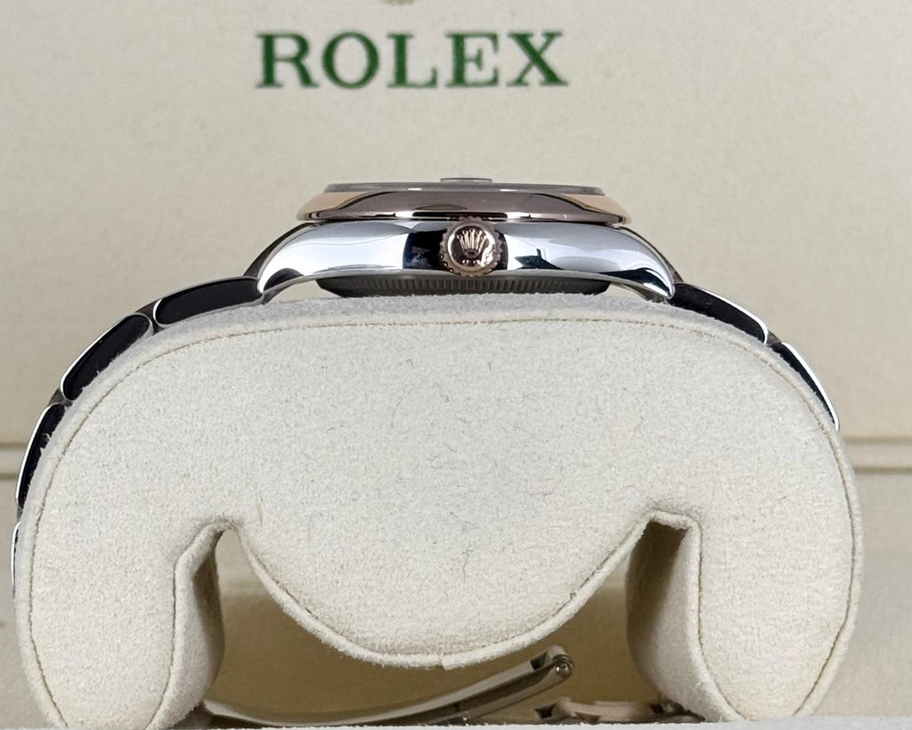 Rolex Datejust 31 mm 18K Roségold mit Schokoladen-Zifferblatt mit Diamanten