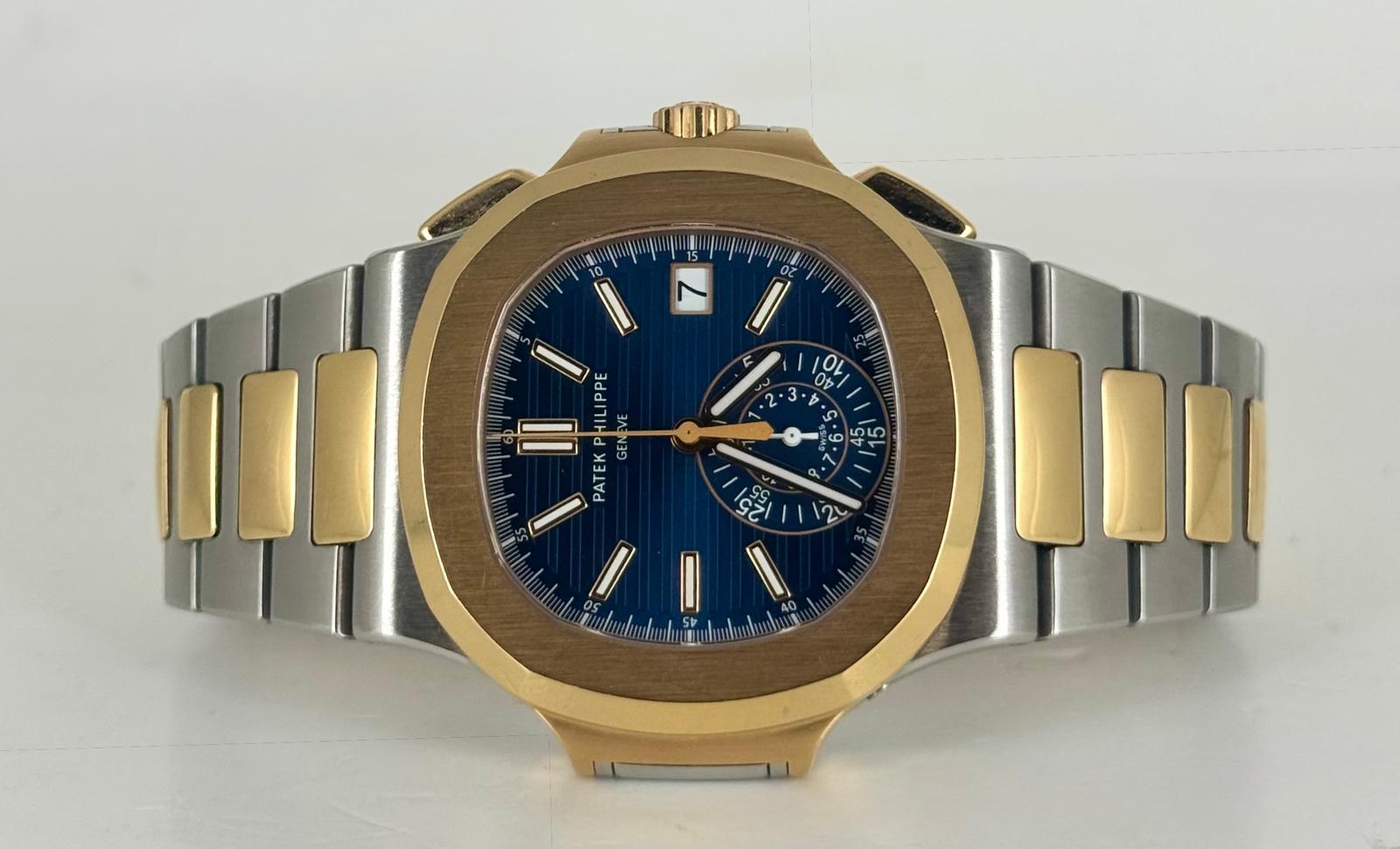 Patek Philippe Nautilus Chronograph Roségold Stahl 18K Komplettset 2016 Unpoliert