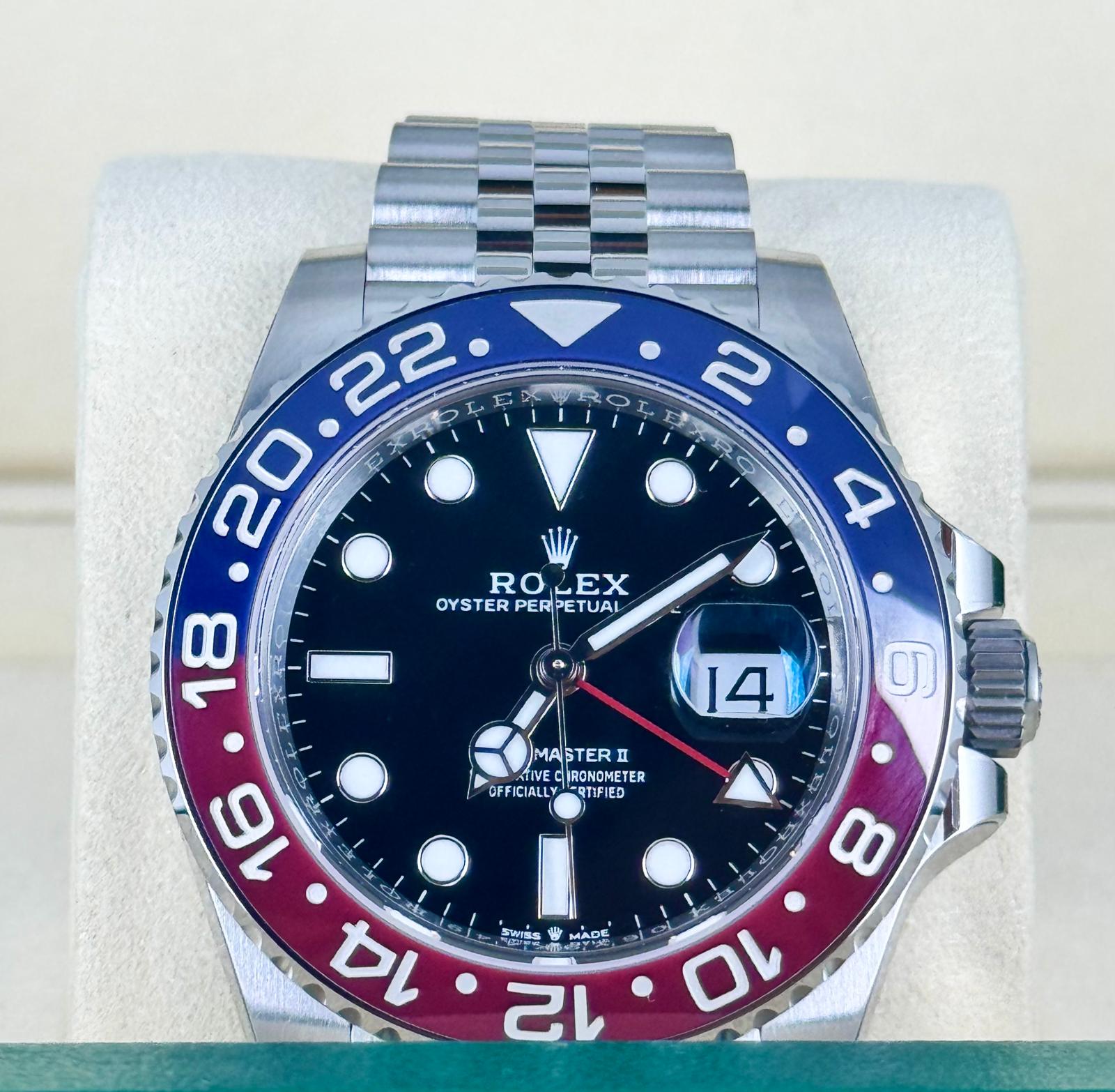 Rolex GMT-Master II Pepsi 2025 Vollständig mit Schutzfolien NEU 2025