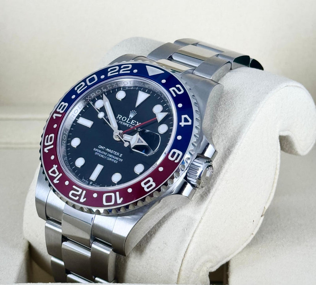 Rolex GMT-Master II Pepsi am Oyster-Band, Full Set, brandneu