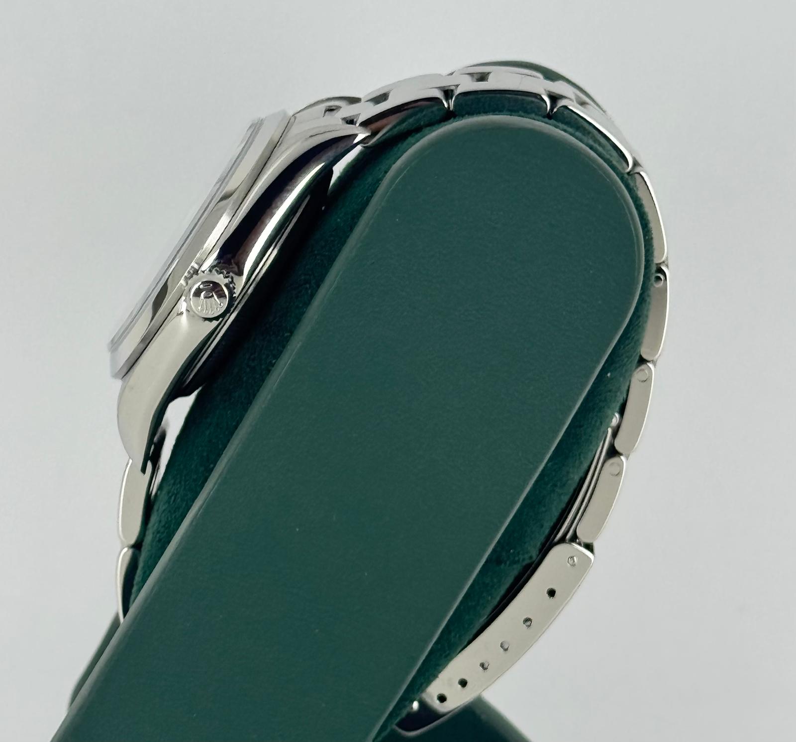 Rolex Air King Seriennummer U 1997 blaues Zifferblatt