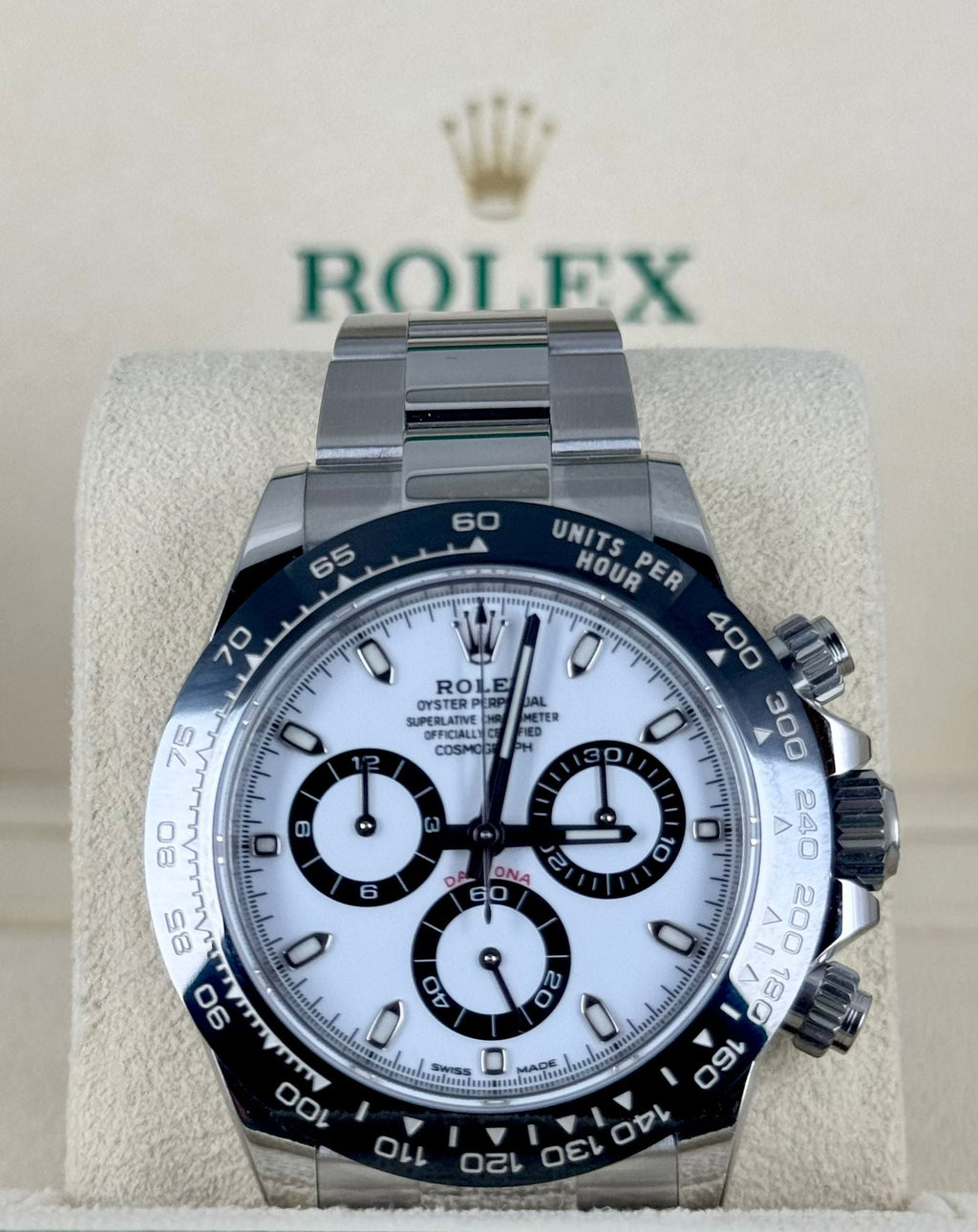 Rolex Daytona Panda 2020 Wie neu Box und Papiere Unpoliert