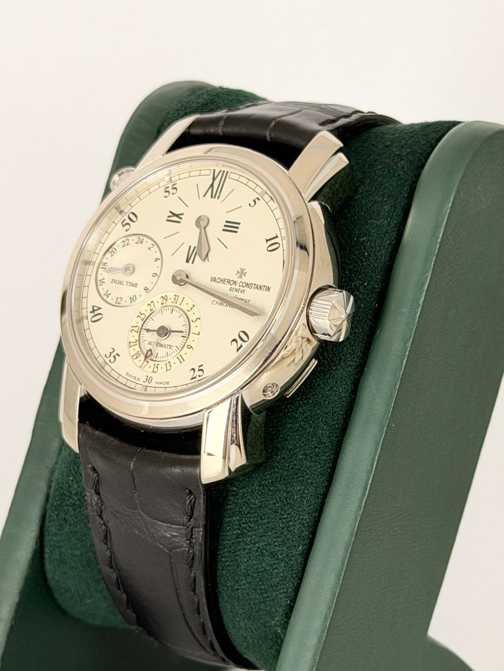 Vacheron Constantin Malte Dual Time Regulator Vollset Sammlerstück 18 Karat Weißgold
