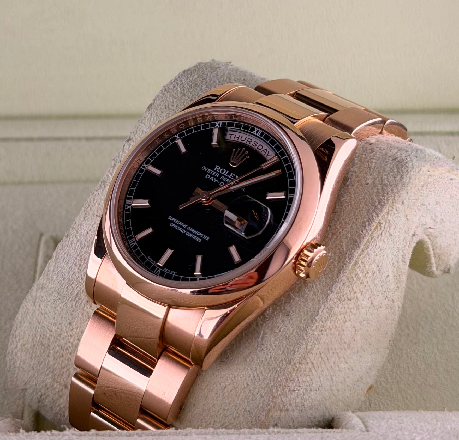 Rolex Day-Date 36, Komplettset, nach Service 2026, wie neu