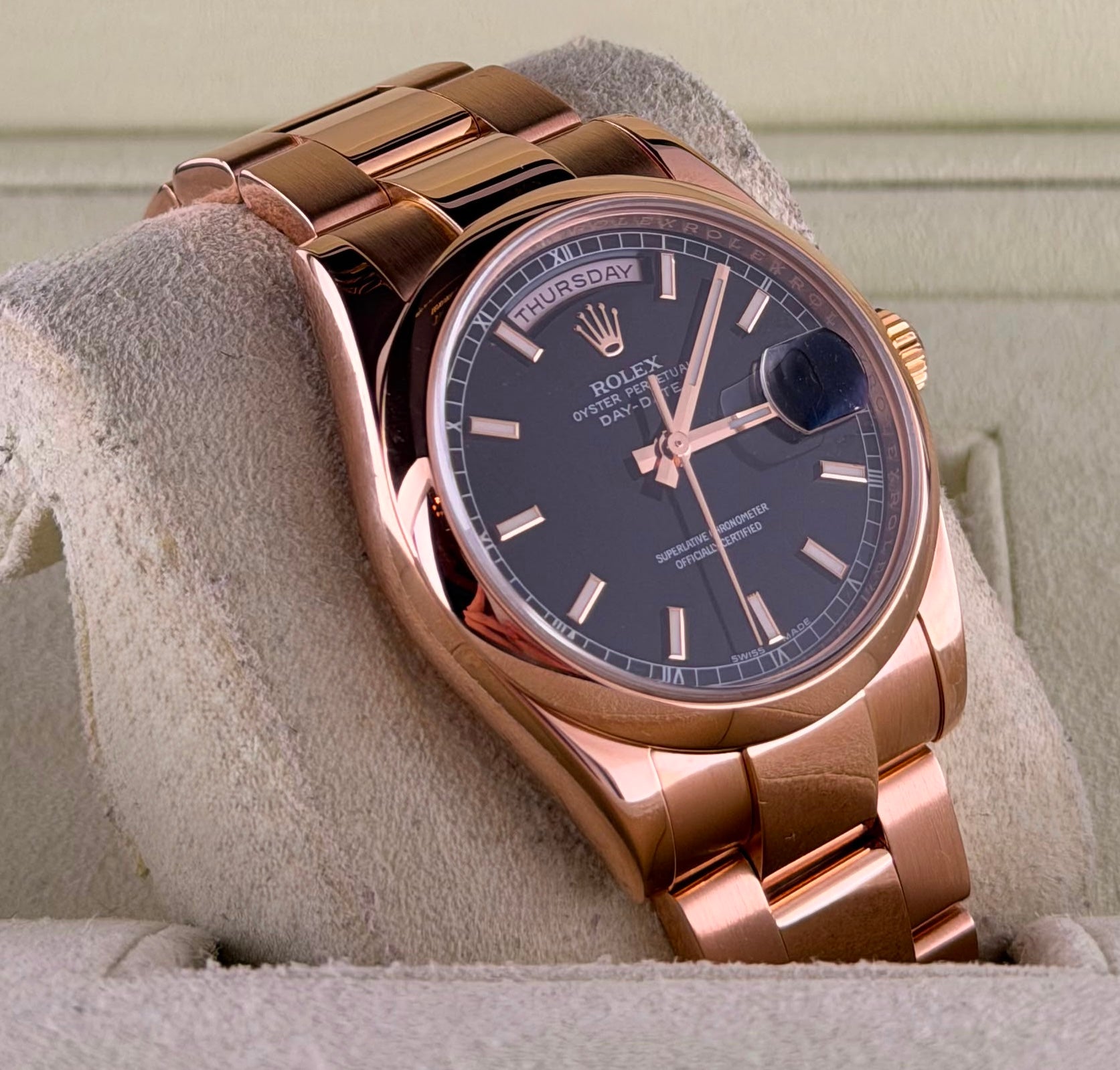 Rolex Day-Date 36, Komplettset, nach Service 2026, wie neu