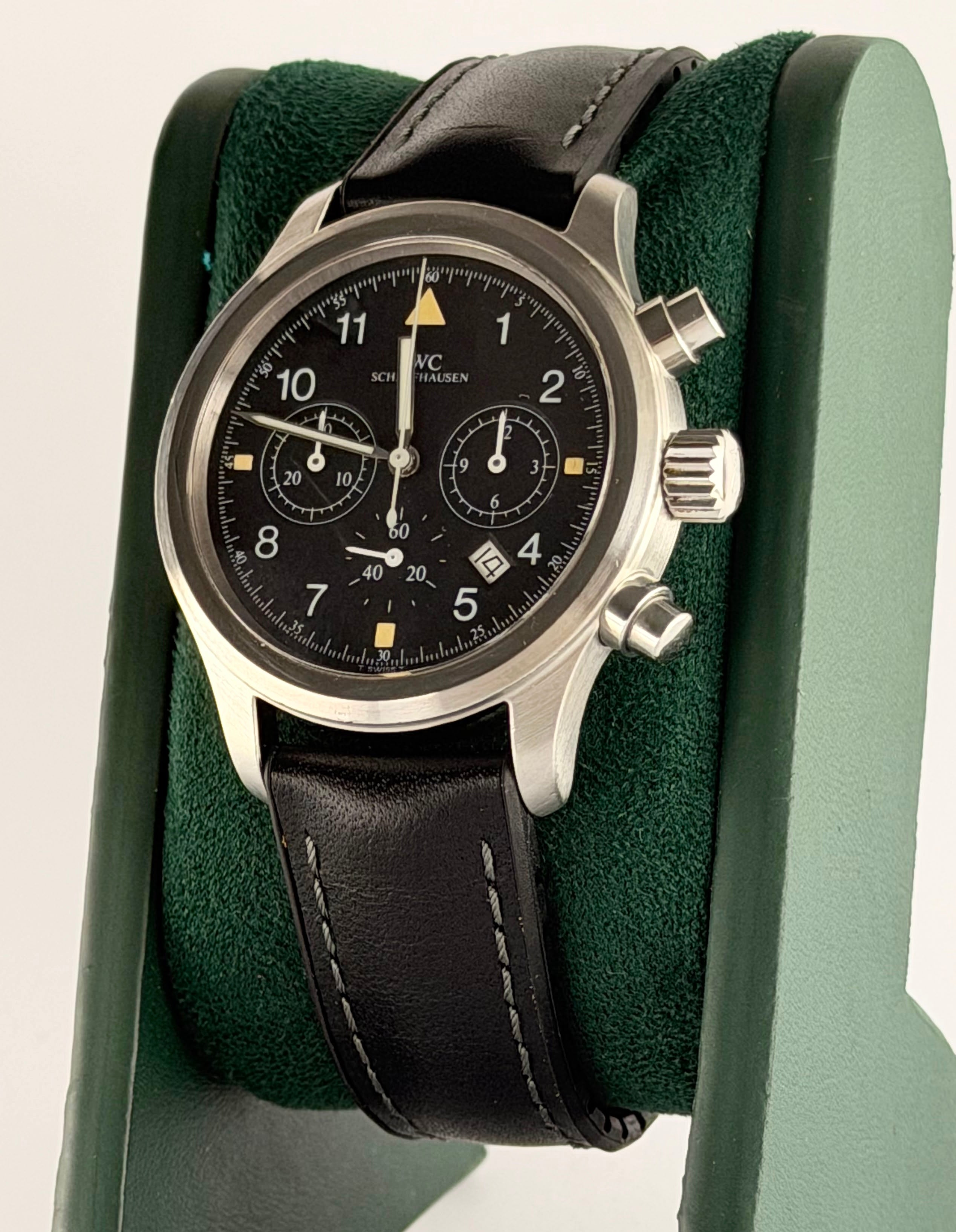 IWC Pilot Chronograph Uhr und Karte, sehr guter Zustand