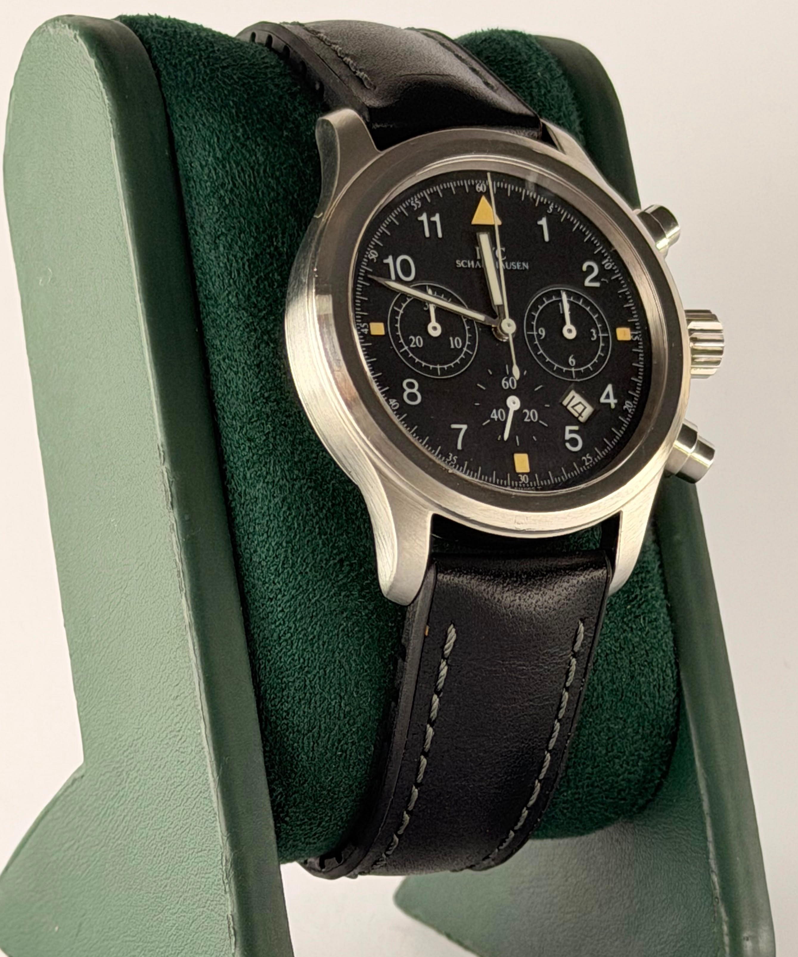 IWC Pilot Chronograph Uhr und Karte, sehr guter Zustand