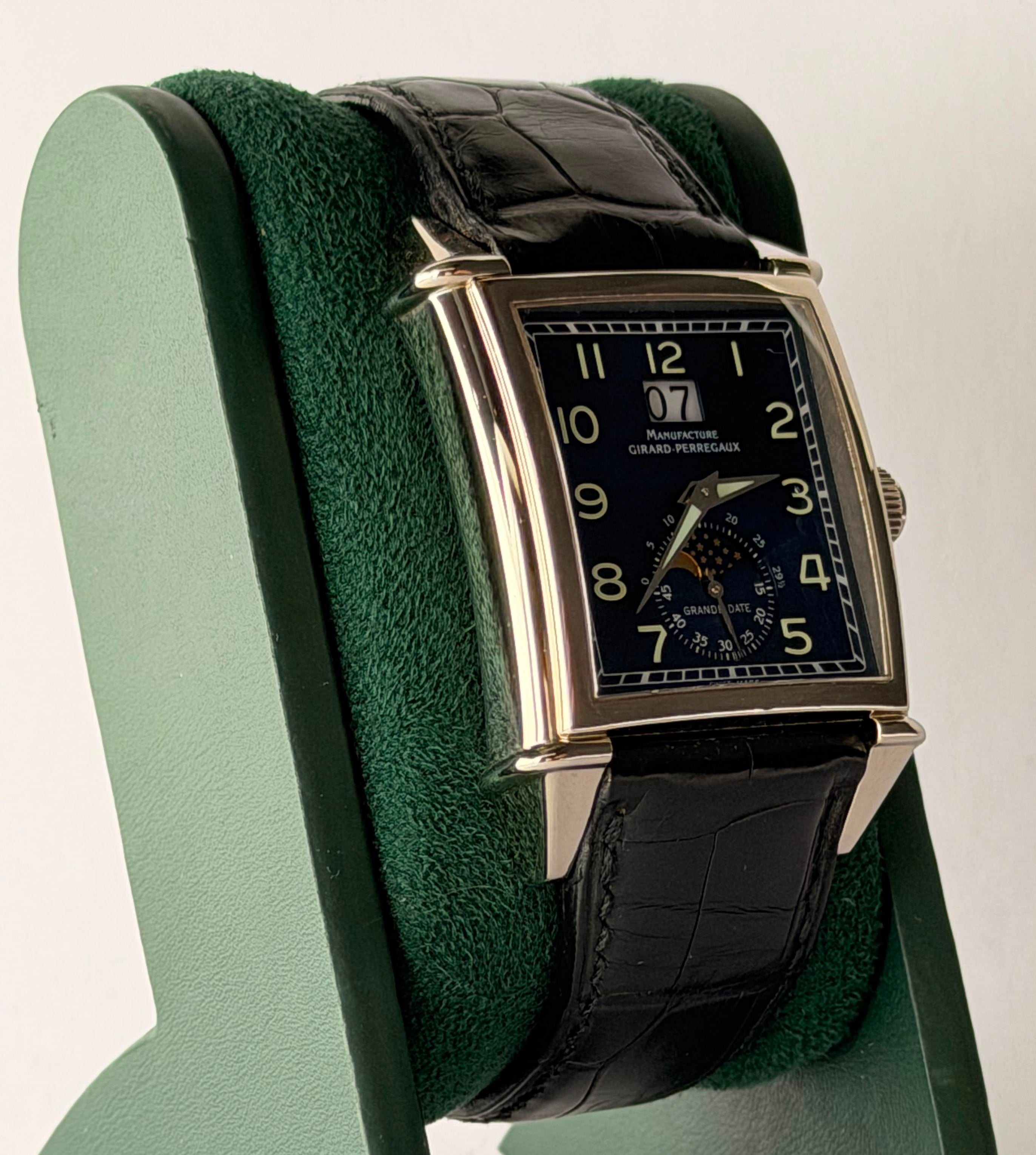 Girard Perregaux Vintage 1945 Uhr und Papiere, 18 Karat Weißgold