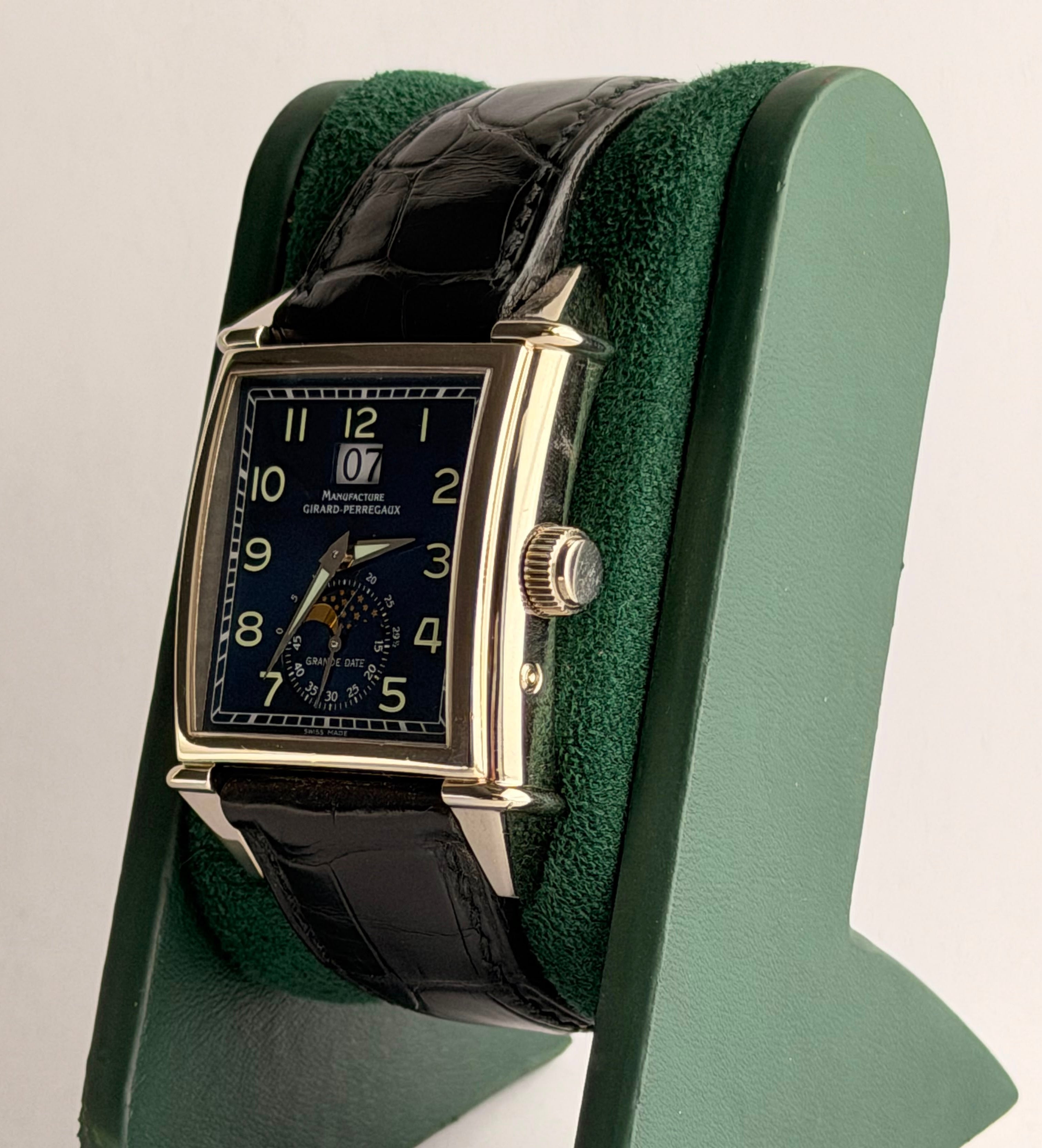 Girard Perregaux Vintage 1945 Uhr und Papiere, 18 Karat Weißgold