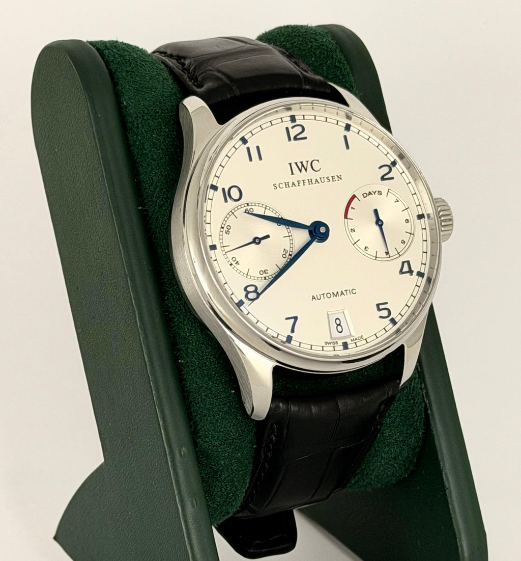 IWC Schaffhausen Portuguese Automatic IW5001 Full Set Blau, neuwertiger Zustand