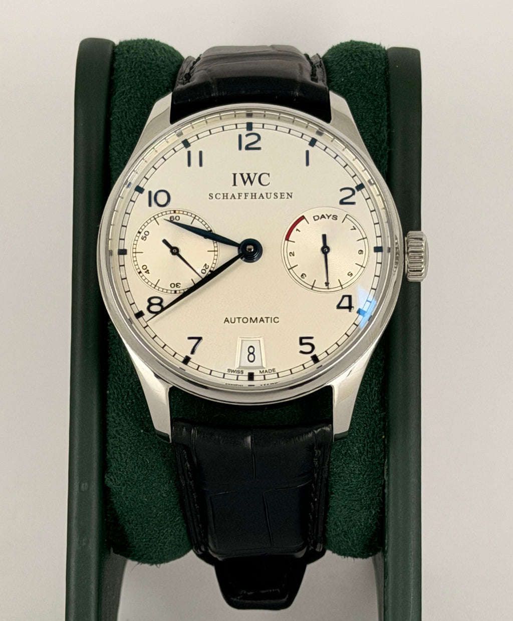 IWC Schaffhausen Portuguese Automatic IW5001 Full Set Blau, neuwertiger Zustand