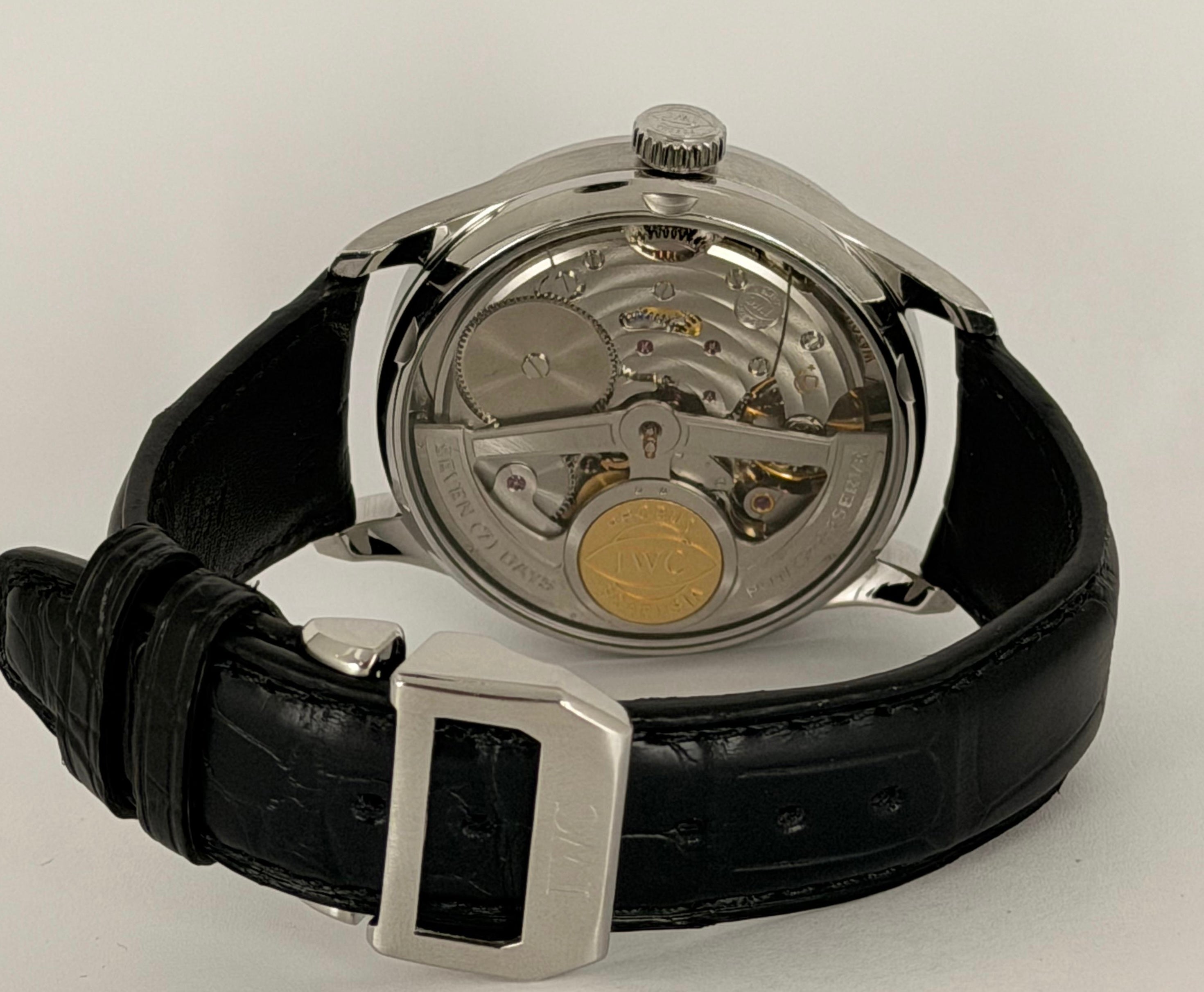 IWC Schaffhausen Portuguese Automatic IW5001 Full Set Blau, neuwertiger Zustand