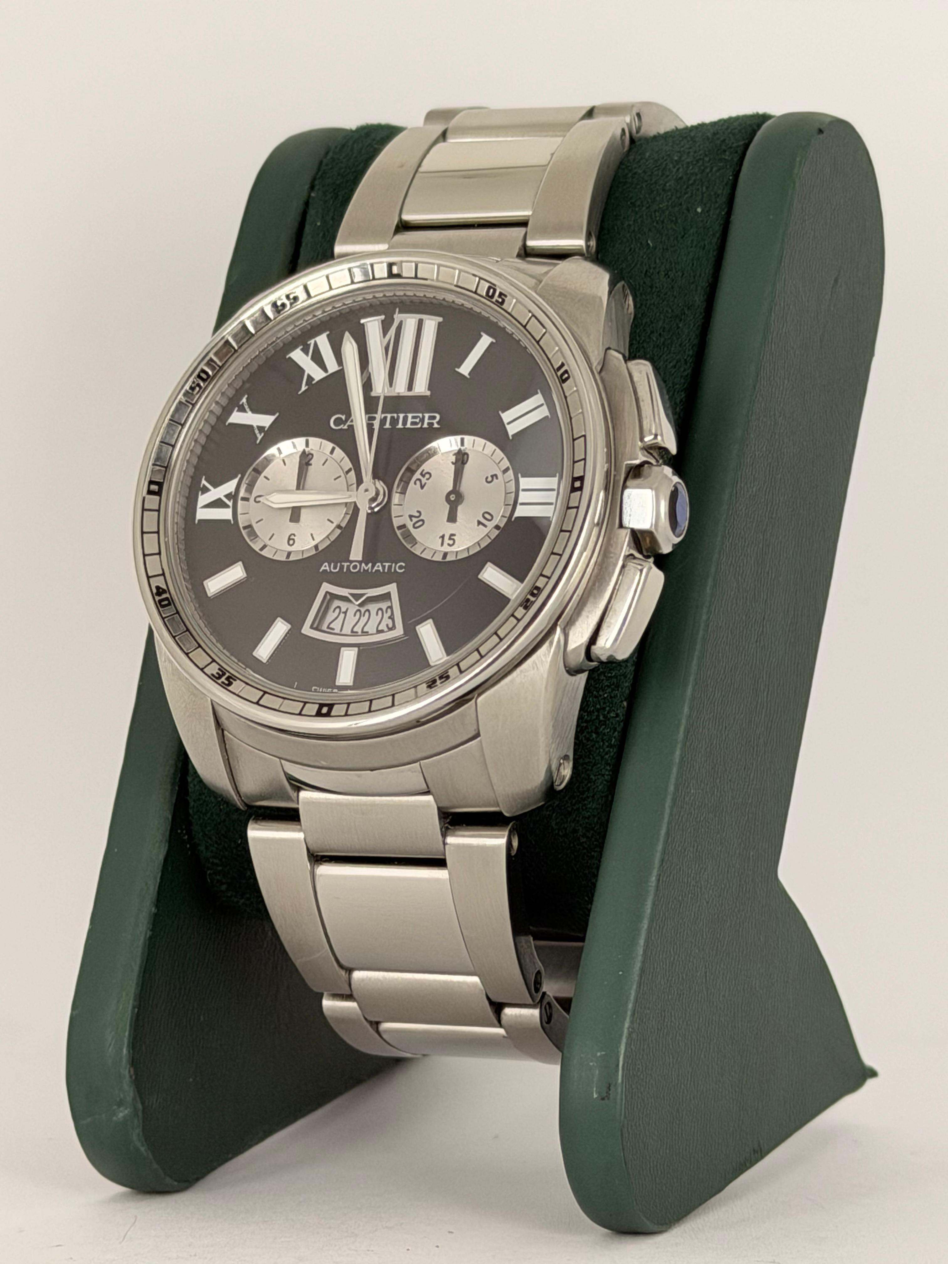 Cartier Calibre de Cartier Chronograph Mit Box und Papieren Wie Neu