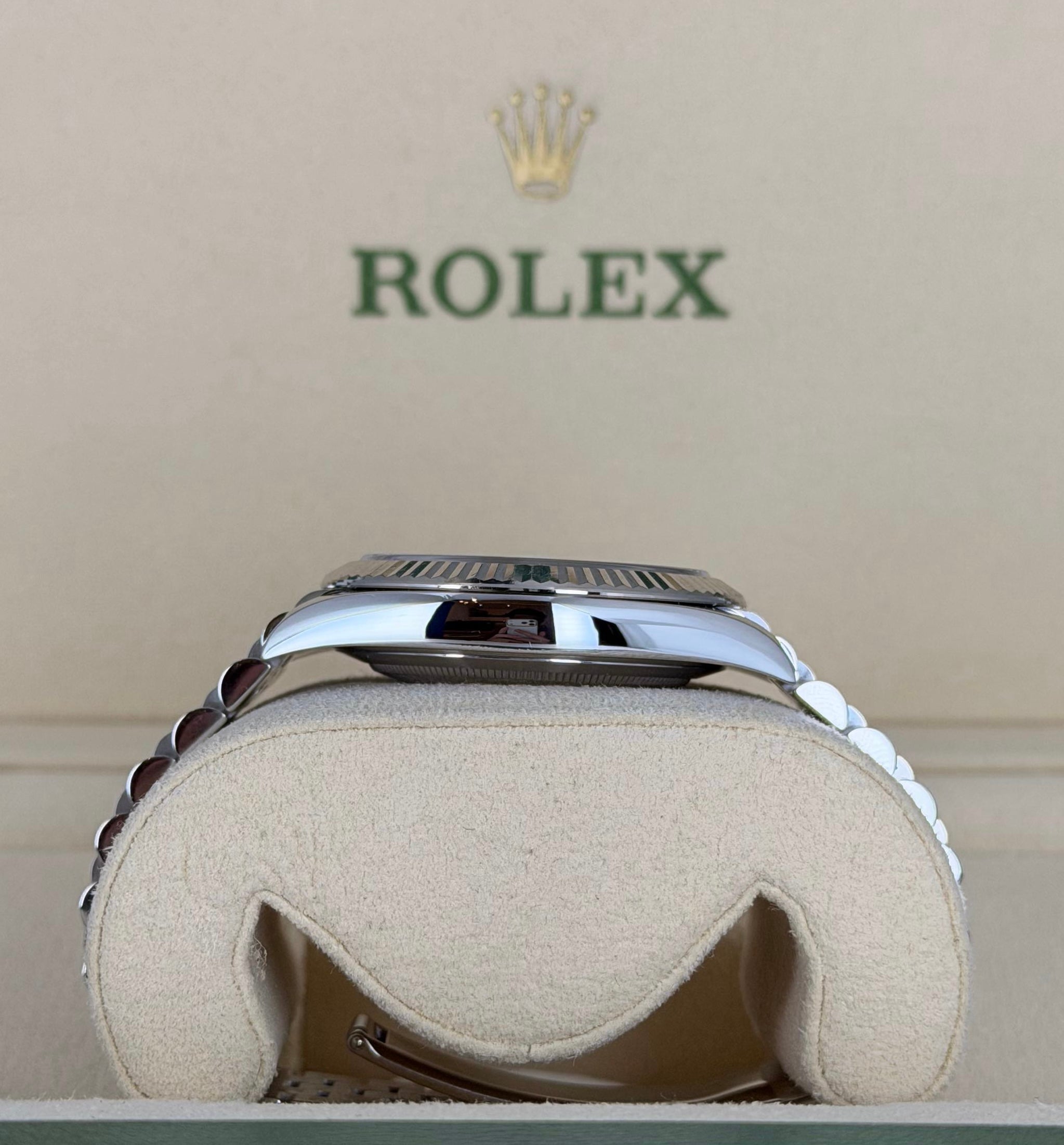 Rolex Datejust 41 Blaues Zifferblat mit Diamanten Bj 2020 Wie Neu Box und Pap