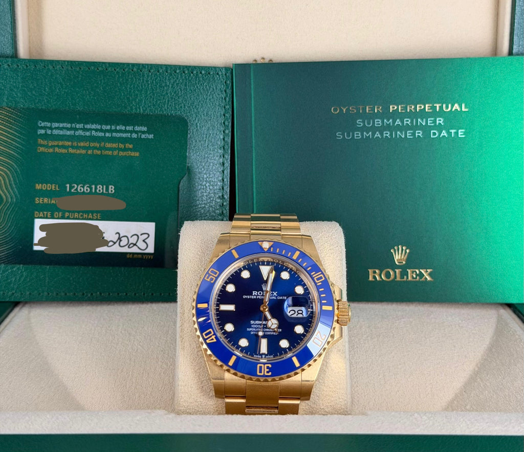 Rolex Submariner Date Blaues Zifferblat Box Und Papieren 2023 BJ