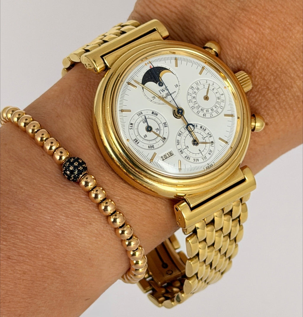 IWC Da Vinci Perpetual Calendar Tourbillon Perpetual Calendar IW3750 Kurt Klaus Design Ganze Papieren Set Ohne Box 150 Gram 18k Gold Wie Neu UNpoli