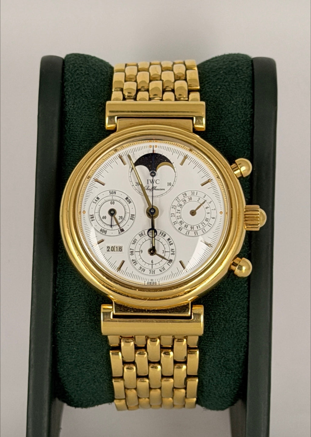 IWC Da Vinci Perpetual Calendar Tourbillon Perpetual Calendar IW3750 Kurt Klaus Design Ganze Papieren Set Ohne Box 150 Gram 18k Gold Wie Neu UNpoli