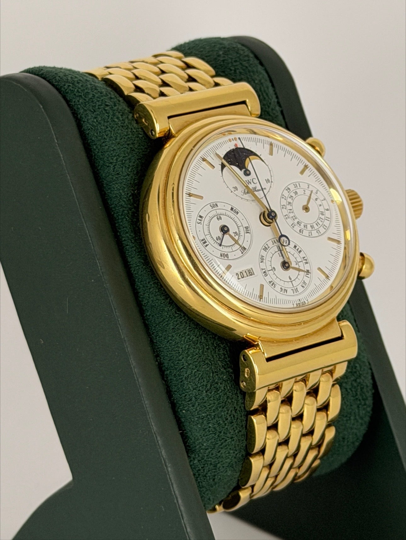 IWC Da Vinci Perpetual Calendar Tourbillon Perpetual Calendar IW3750 Kurt Klaus Design Ganze Papieren Set Ohne Box 150 Gram 18k Gold Wie Neu UNpoli