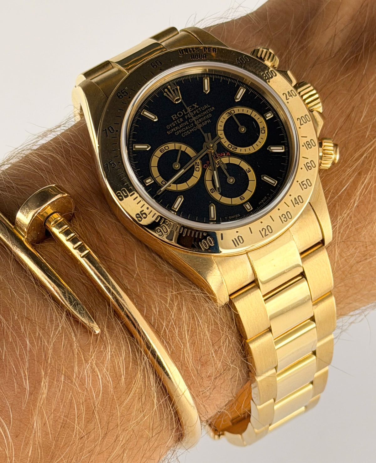 Rolex Daytona mit Box & Servicekarte 18K GOLD SUPER MINT OHNE STRETCH