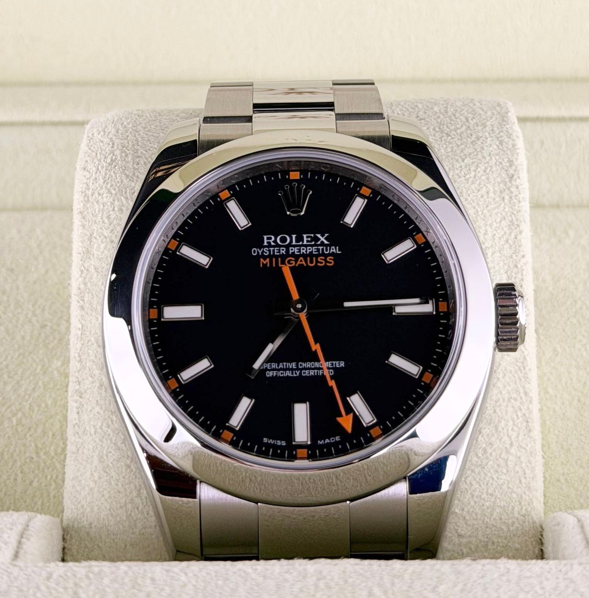 Rolex Milgauss Box & Papers, nach Service wie neu