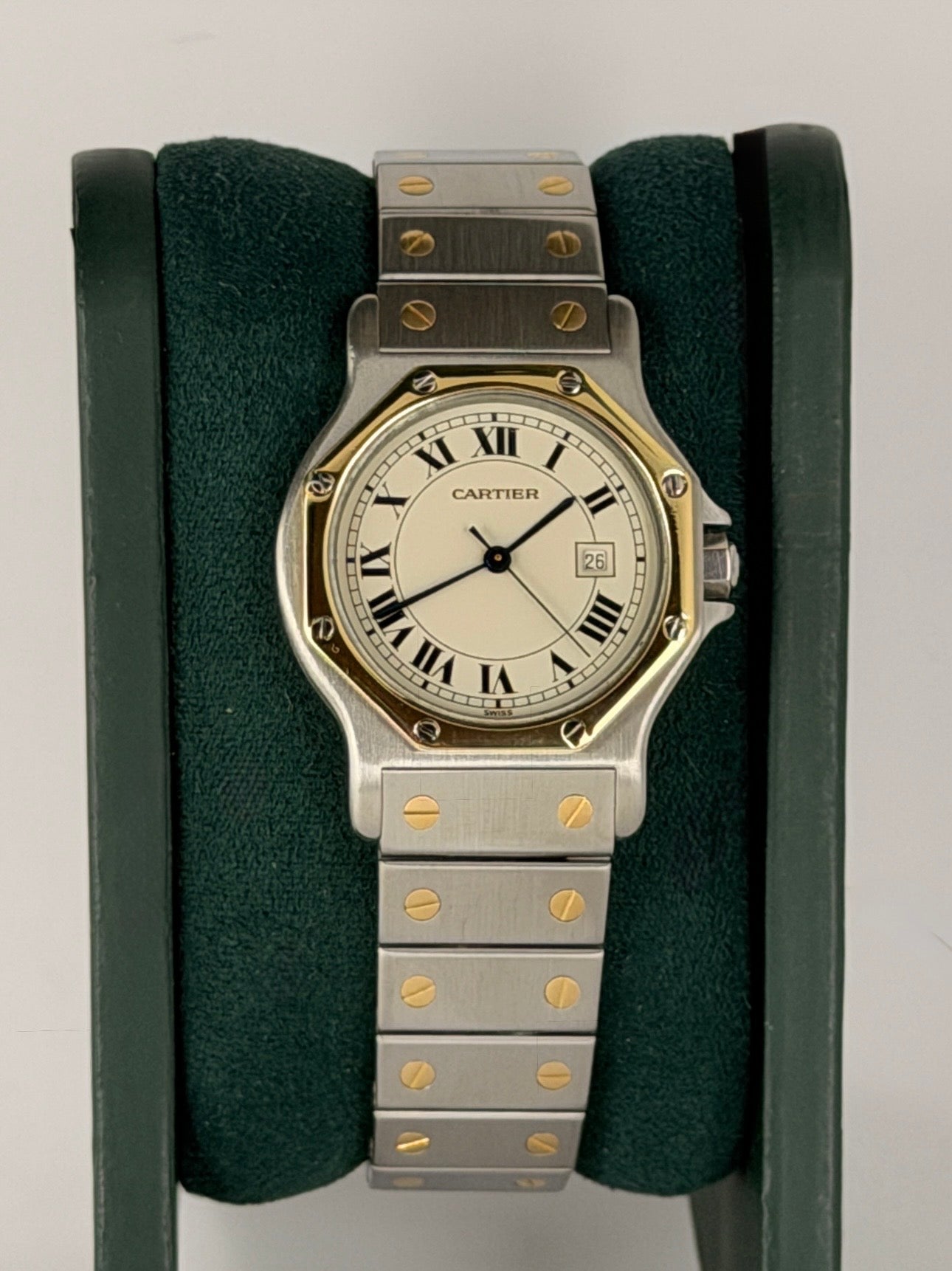 Cartier Santos Ronde Gold Nur Uhr Wie Neu Zustand