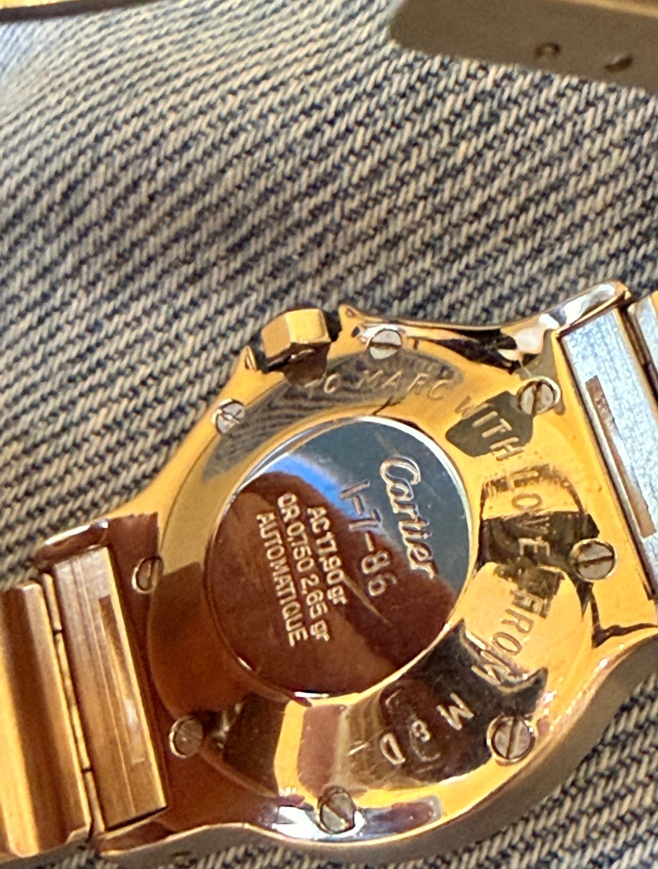 Cartier Santos Ronde Gold Nur Uhr Wie Neu Zustand