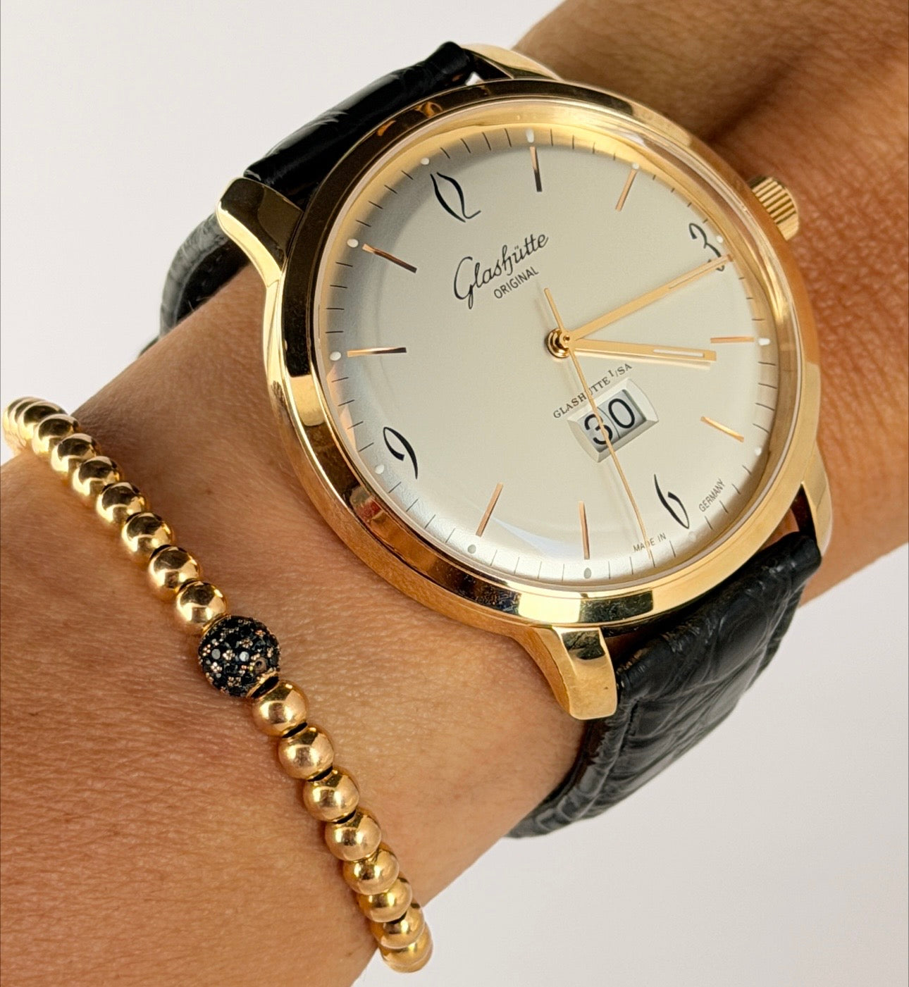 Glashütte Original Sixties Panorama Date 18k Gold Box Und GLasshute Zertifkat