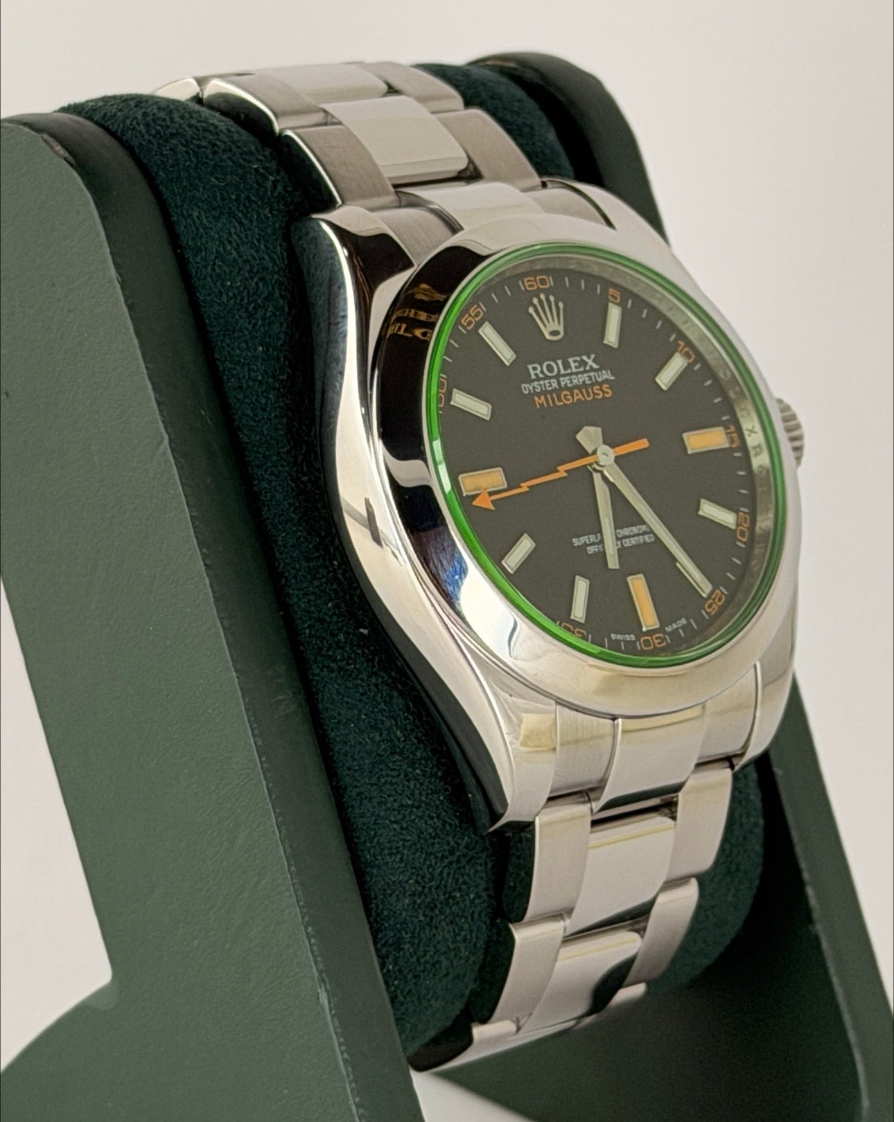 Rolex Milgauss Grünes Glas, Full Set, neuwertiger Zustand