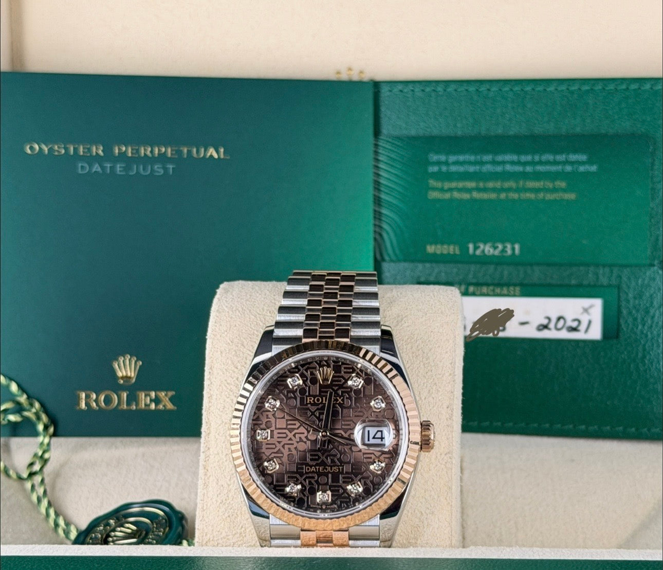 Rolex Datejust 36 2021 Wie Neu Choclate Jubilee Full Set
