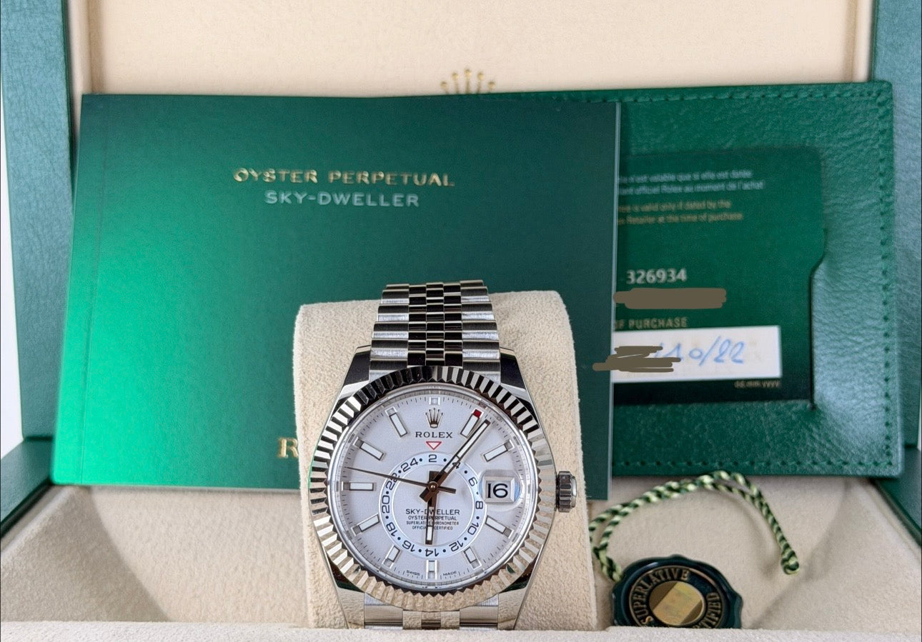 Rolex Sky-Dweller Jubille 2022 Wie Neu Zustand Box und Papieren