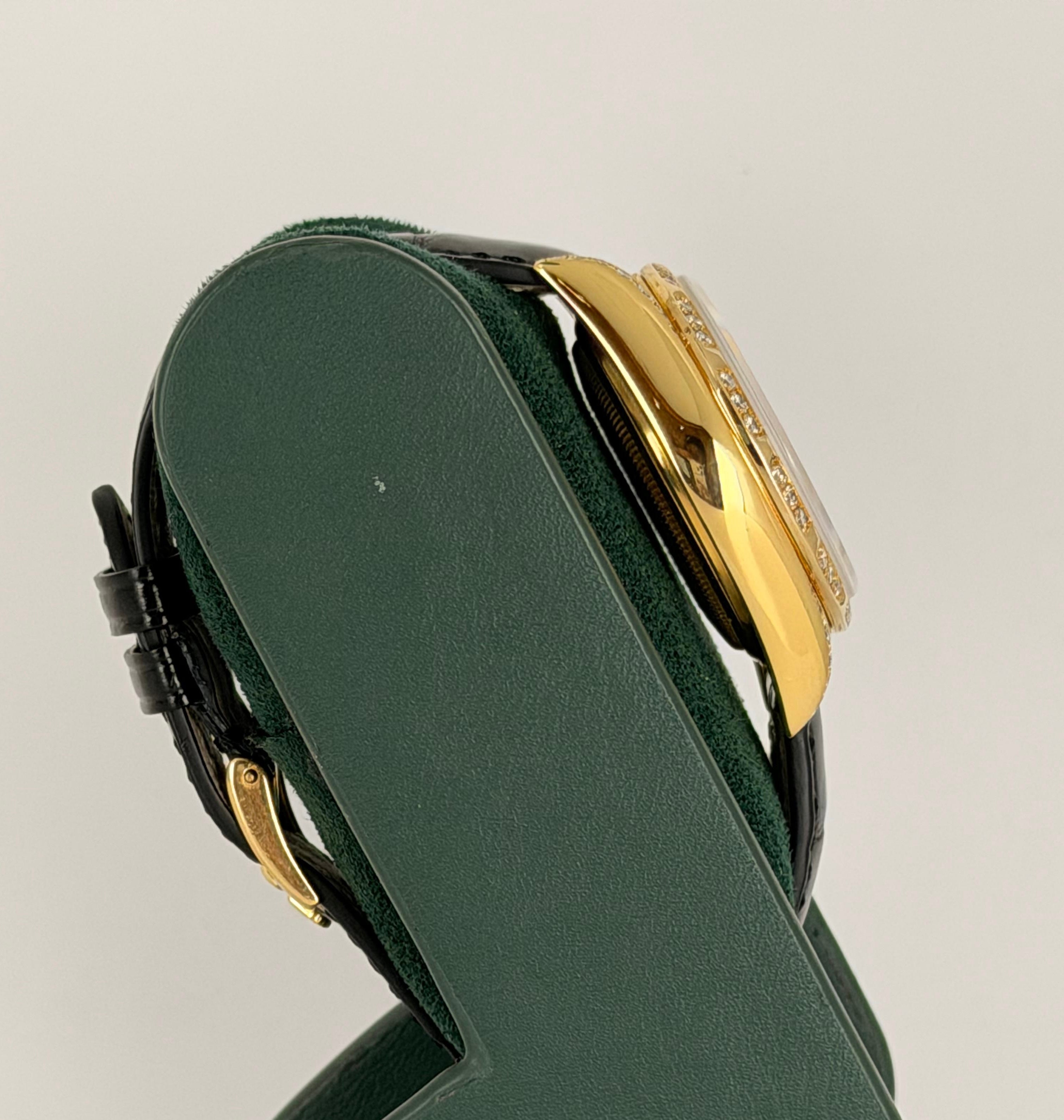 Rolex Day-Date 36 18K Gold Aftermarket Diamonds dial and Bezel