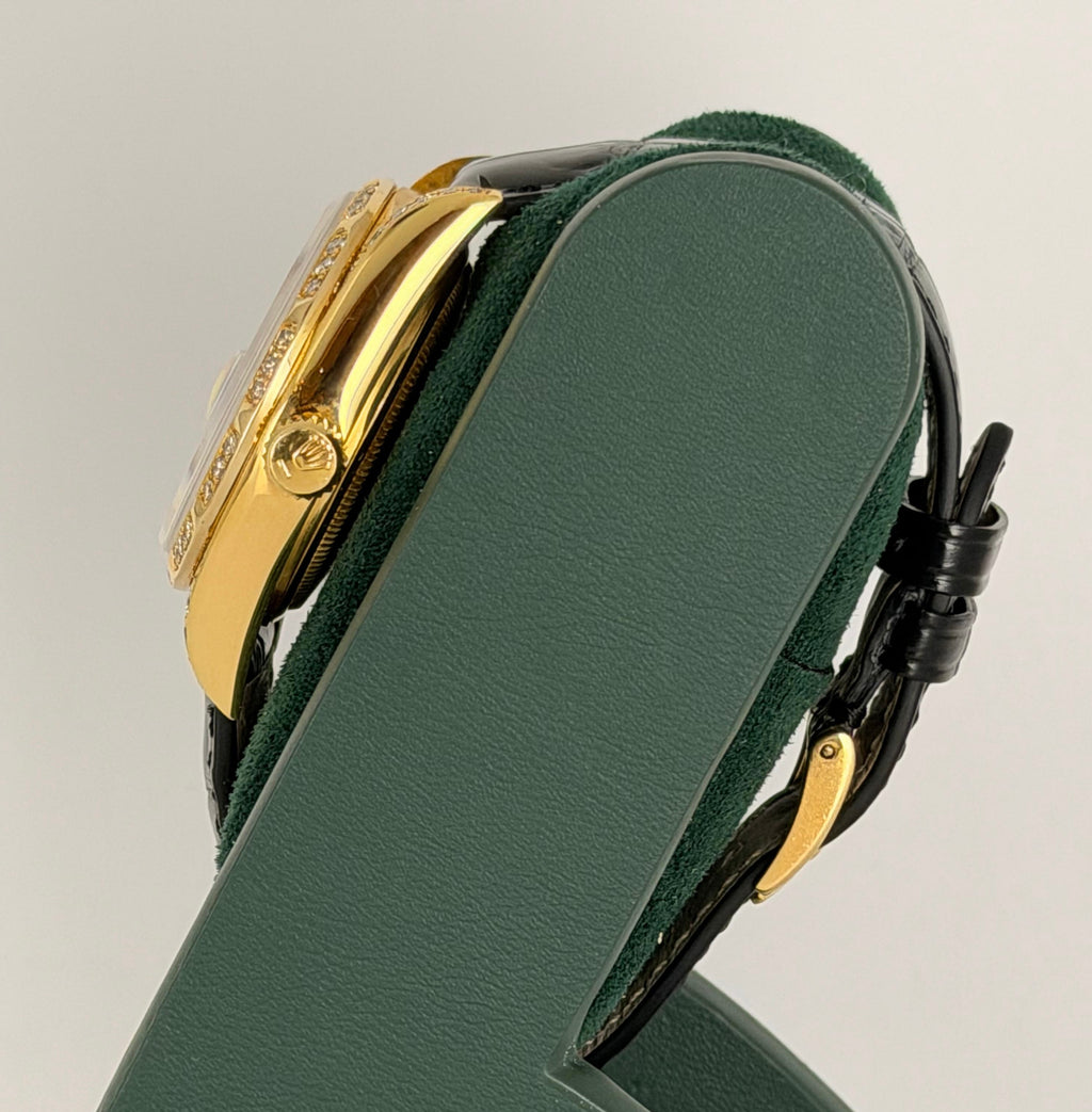 Rolex Day-Date 36 18K Gold Aftermarket Diamonds dial and Bezel