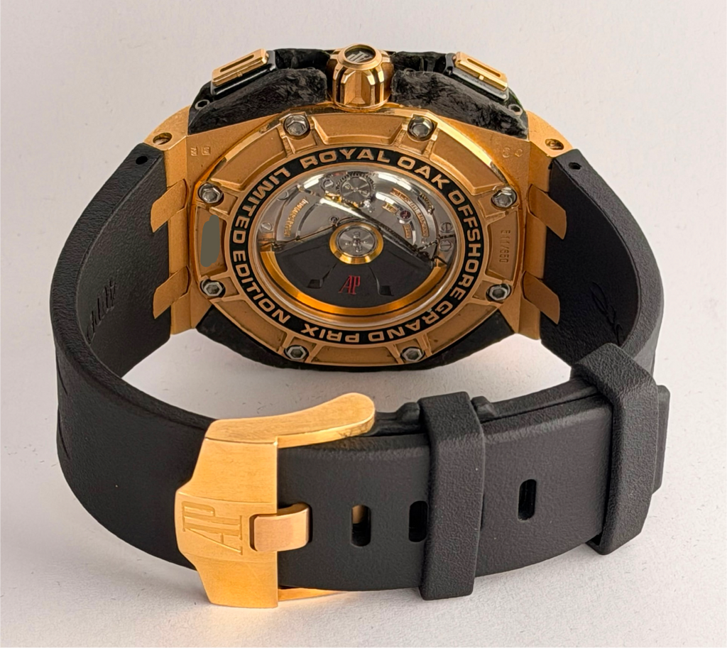 Audemars Piguet Royal Oak Offshore Grand Prix mit Originalpapieren, originale Goldlünette ab Werk!