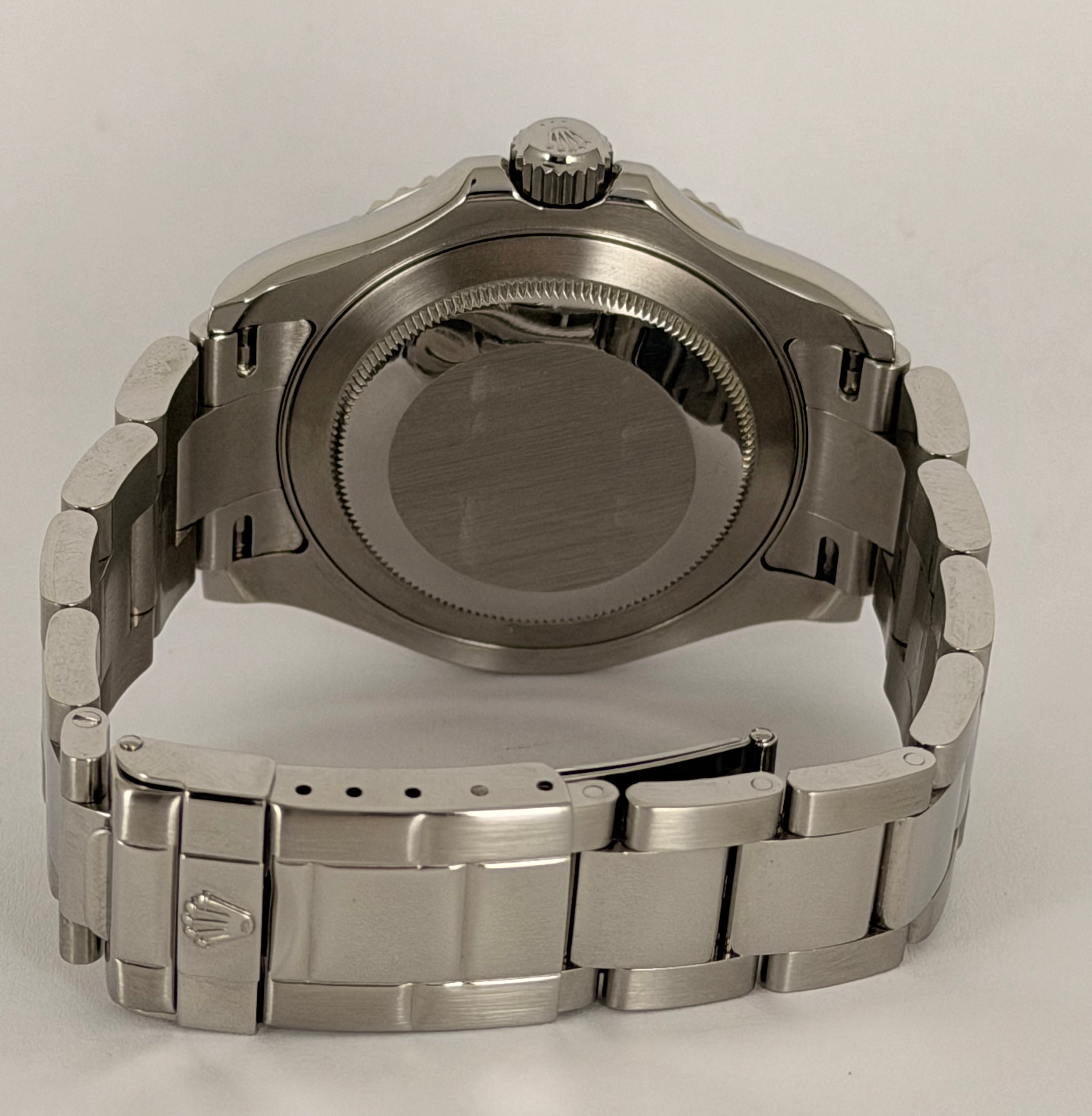 Rolex Yacht-Master 40 Platinlünette Full Set, neuwertiger Zustand