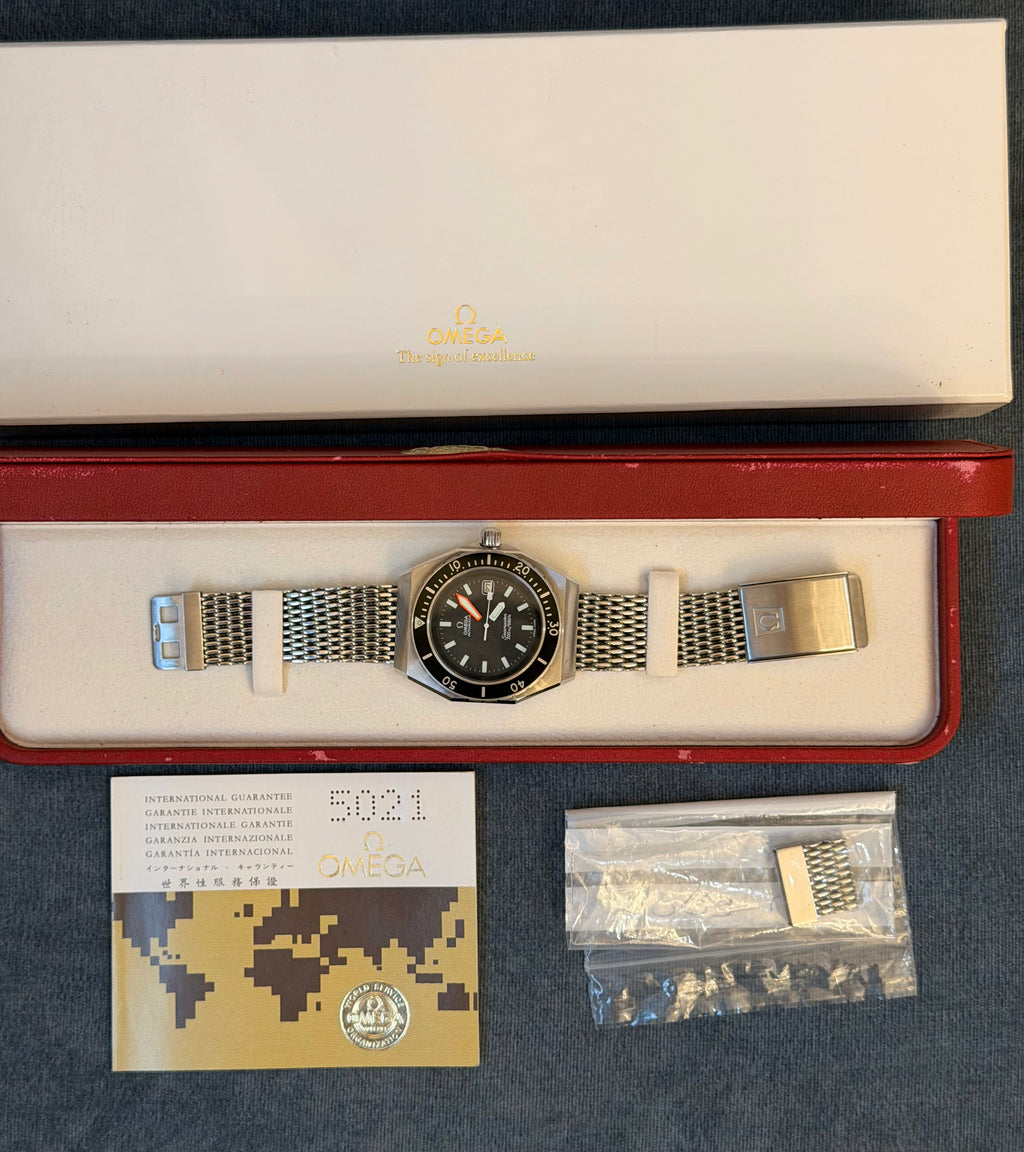 Omega Seamaster SHOM, Box und Papiere, 1970, neuwertiger Zustand