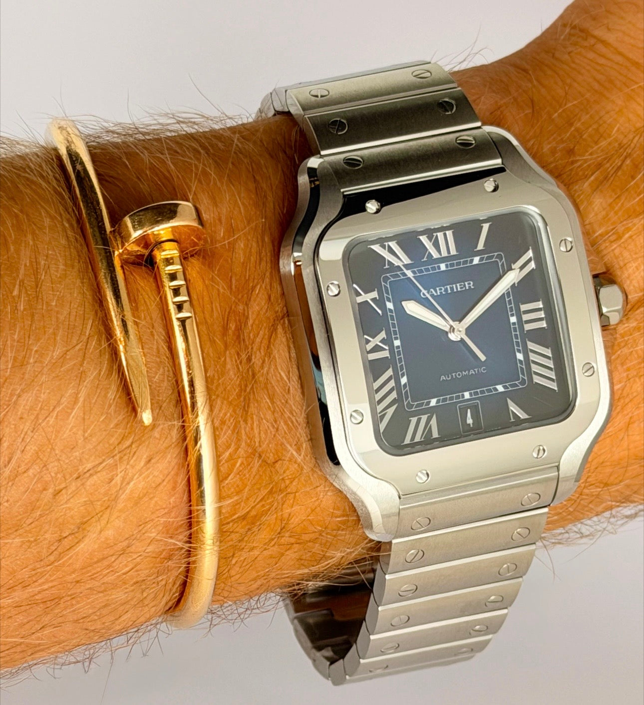 Cartier Santos De Cartier Blue Dial 2026 Fresh New Full Set